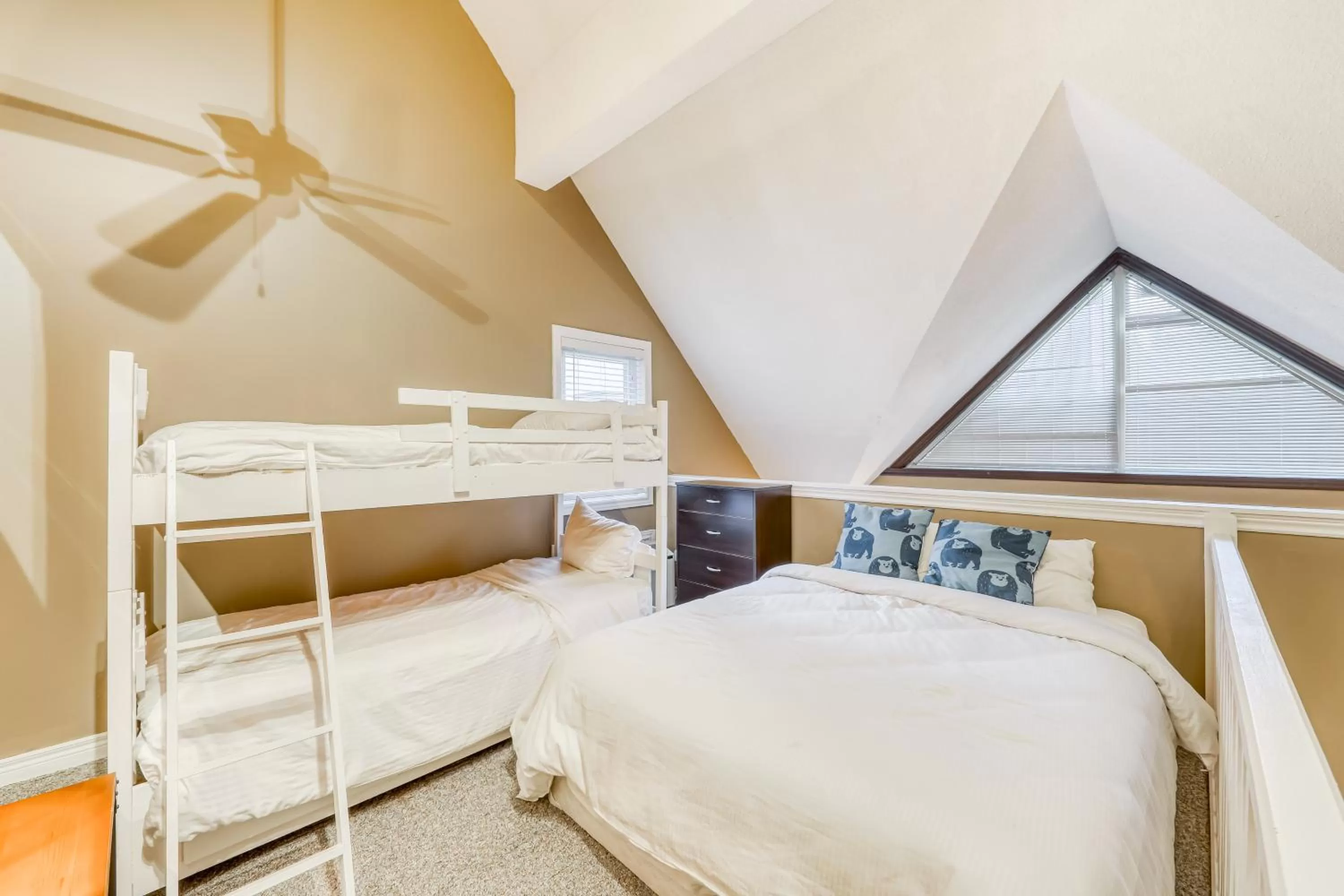 Bed in Condo 214 at North Creek Resort by Vacasa II