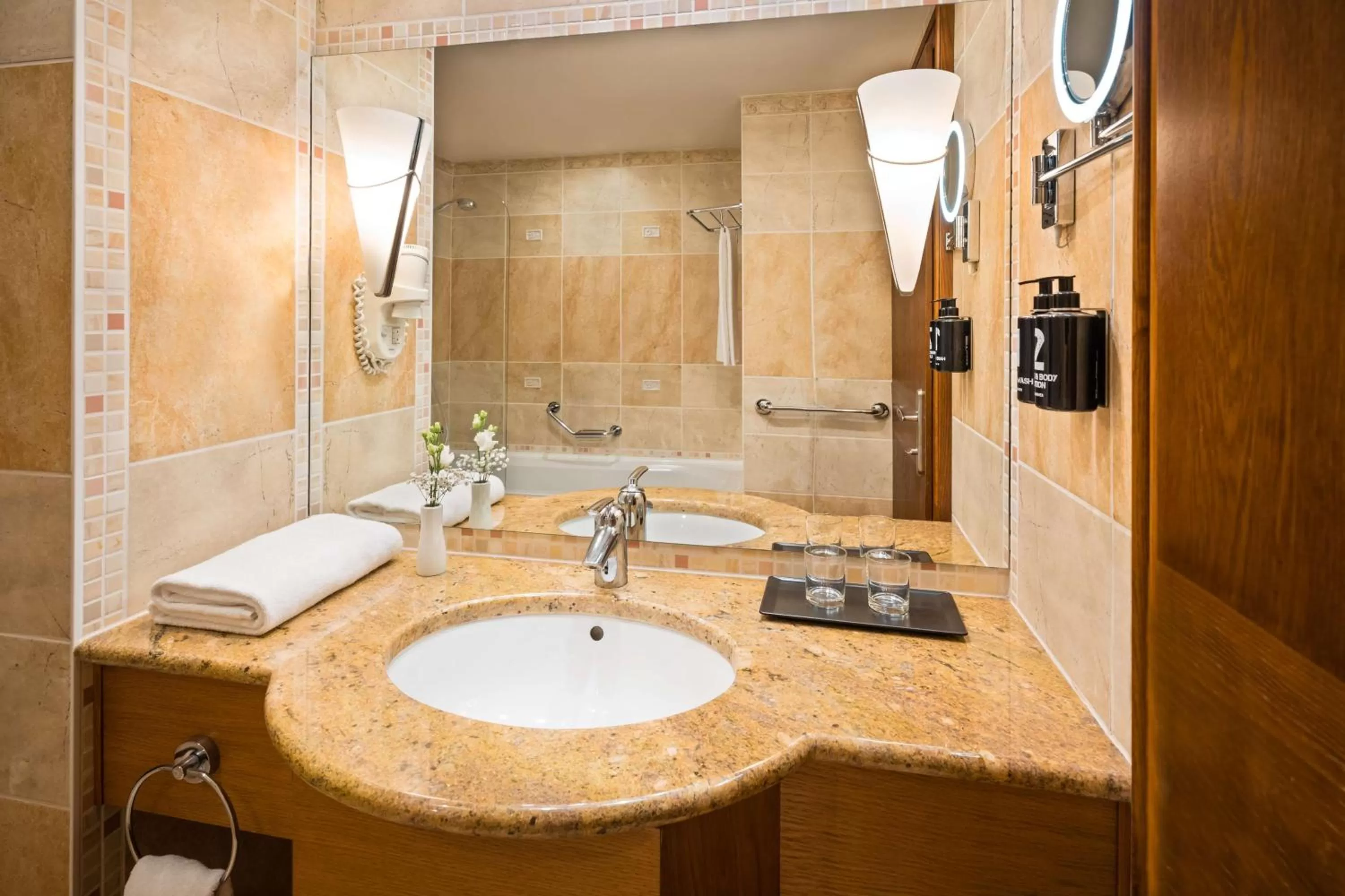 Bathroom in Lindner Hotel Prague Castle, part of JdV by Hyatt