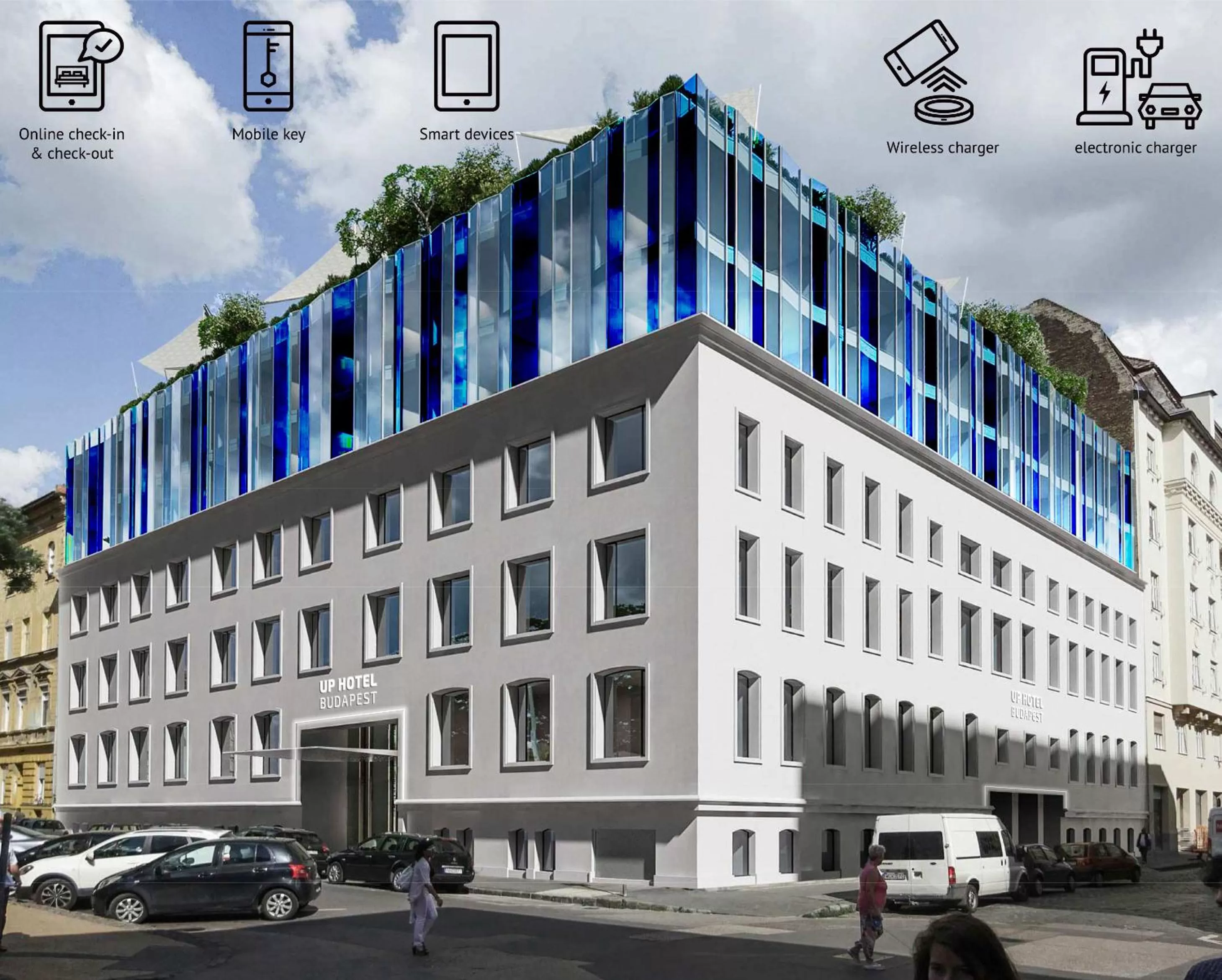 Property building in Up Hotel Budapest