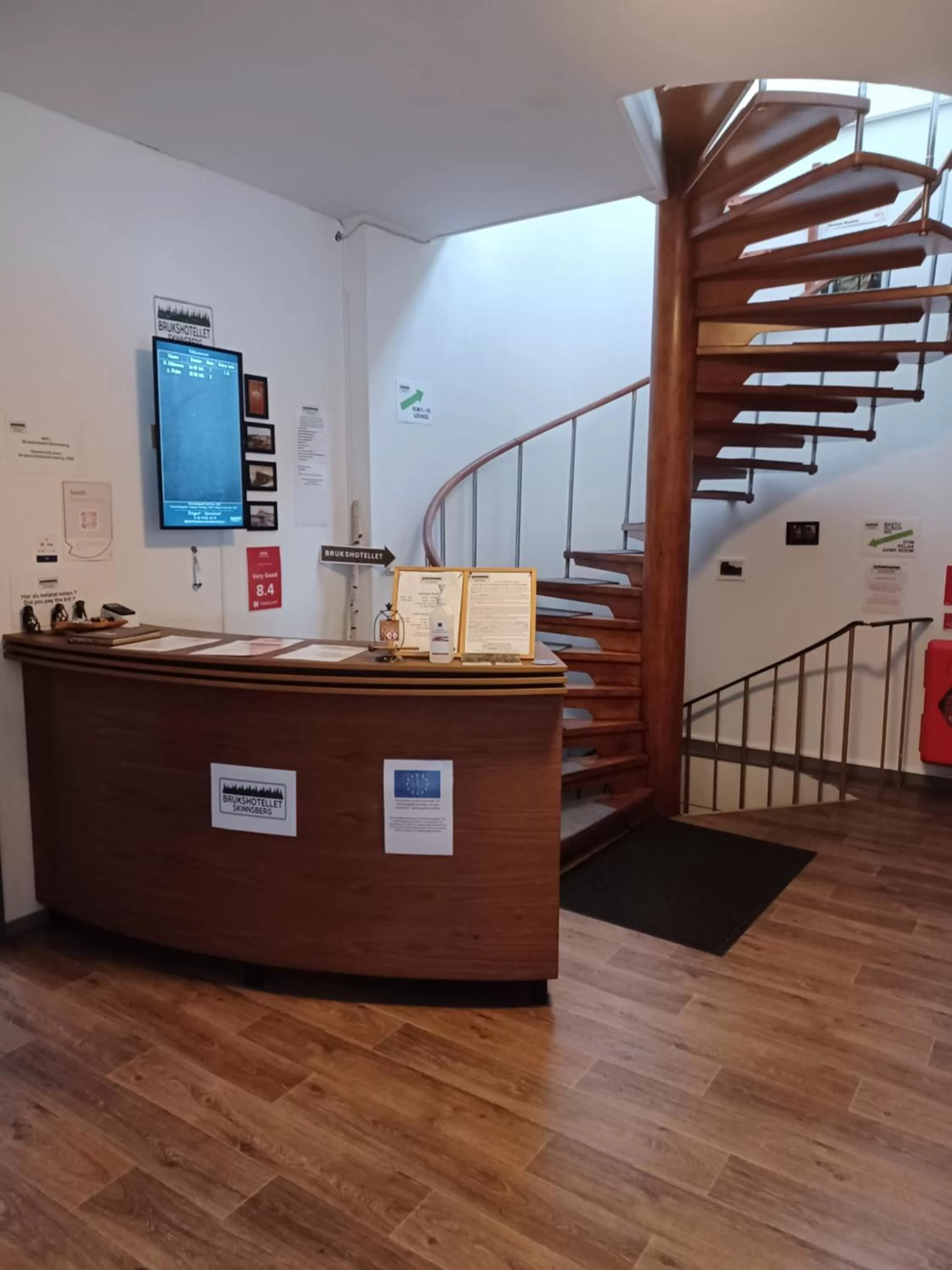 Lobby or reception in Brukshotellet Skinnsberg