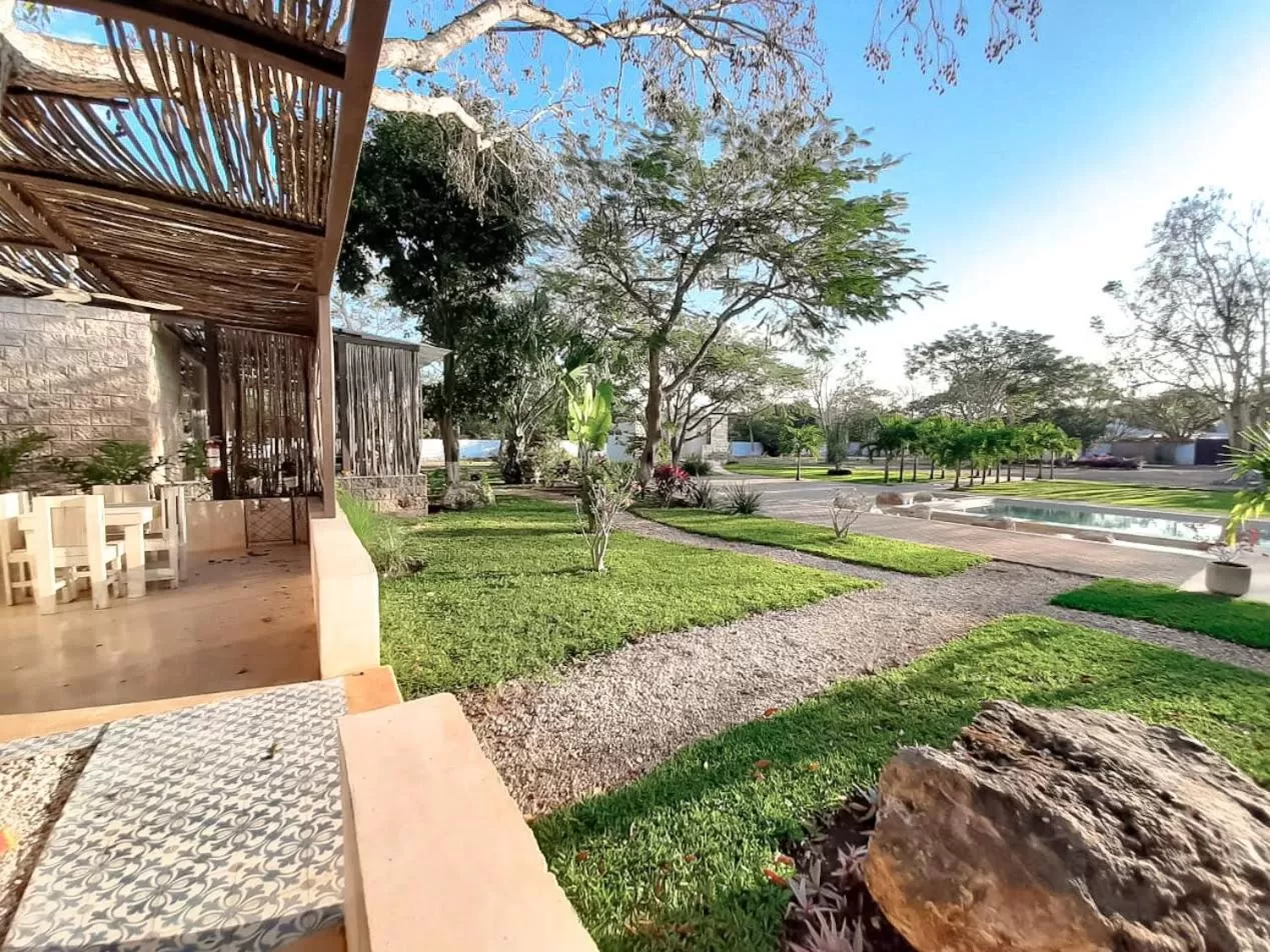 Patio in Hotel Casa de Campo Conkal Merida