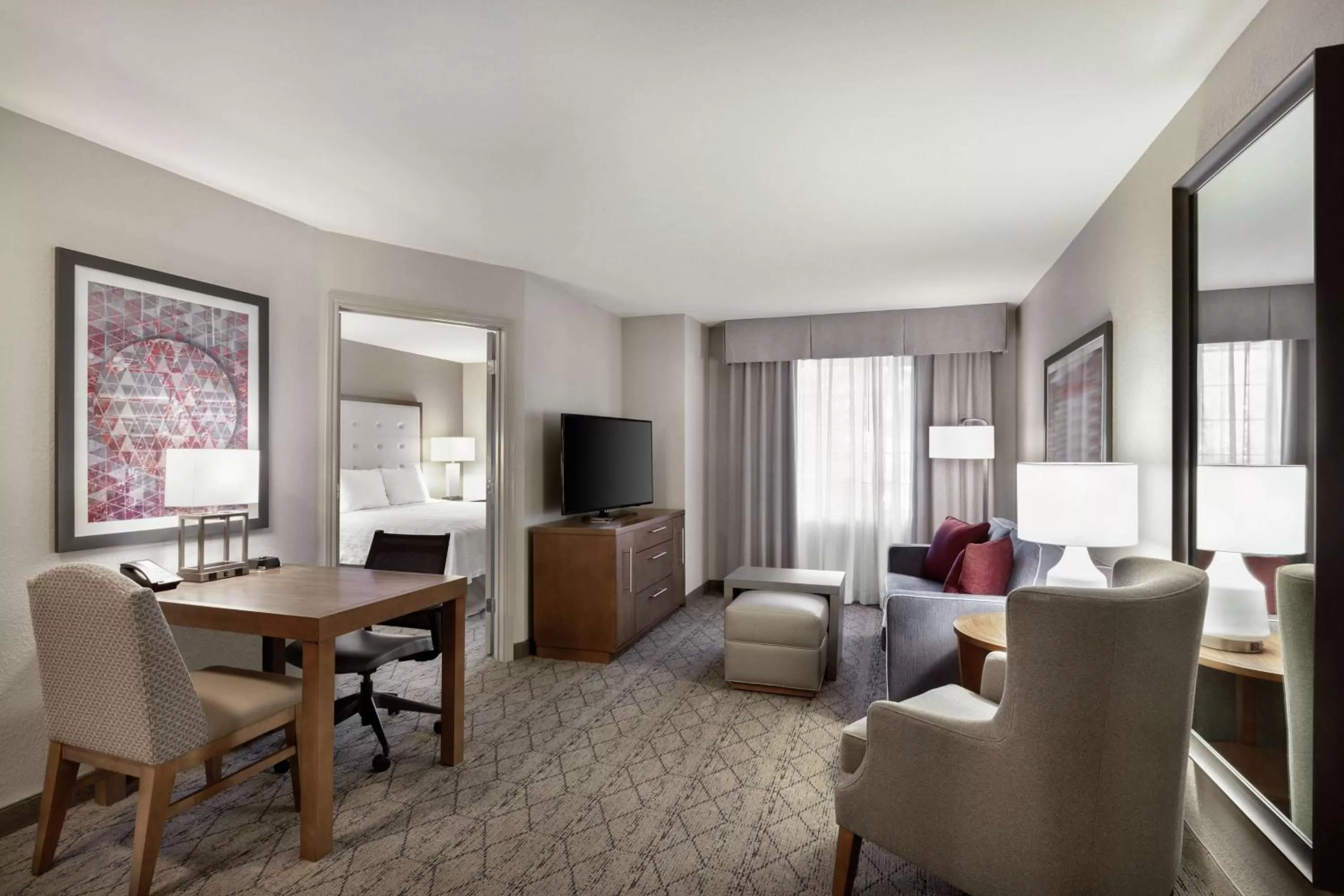 Living room in Homewood Suites by Hilton Portland Airport