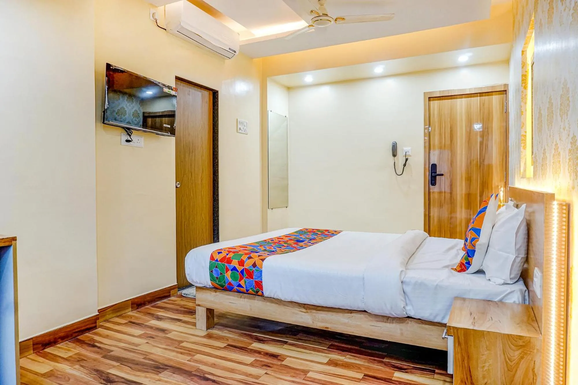 Bedroom, Bed in FabHotel Tan Square - Nr Eon IT Park