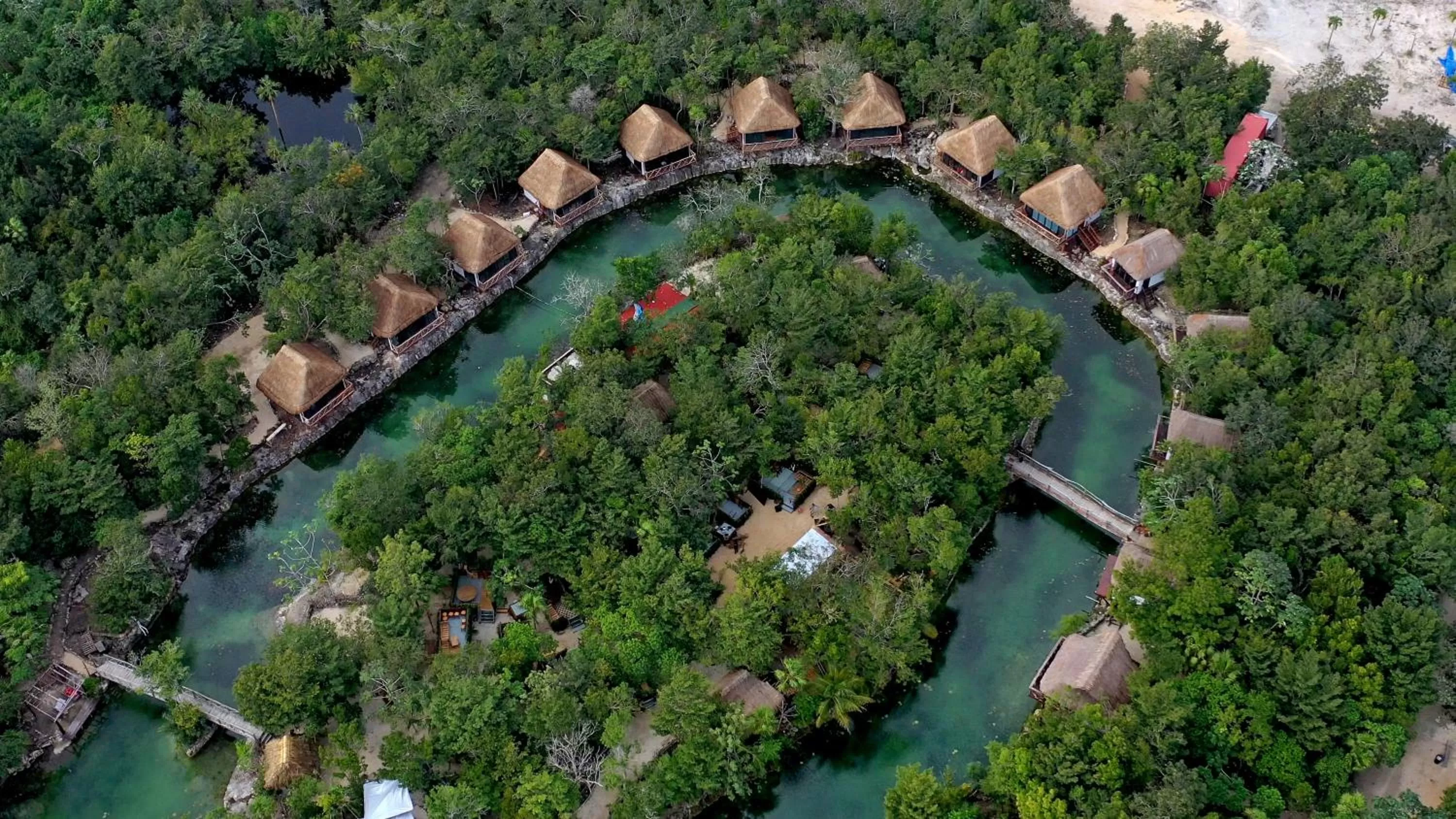 Bird's eye view in Zamna eco-lodge Tulum