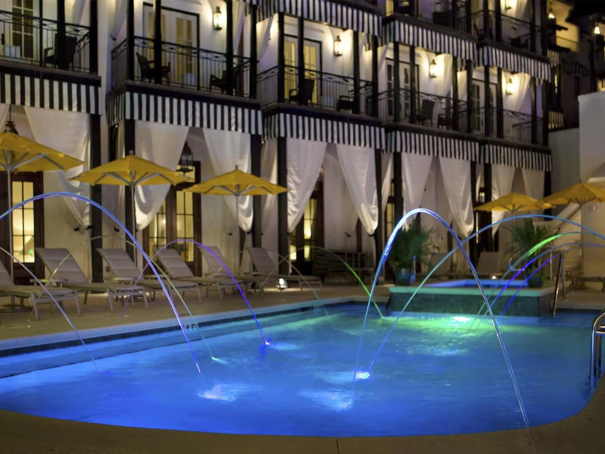 Pool view in The Pearl Hotel