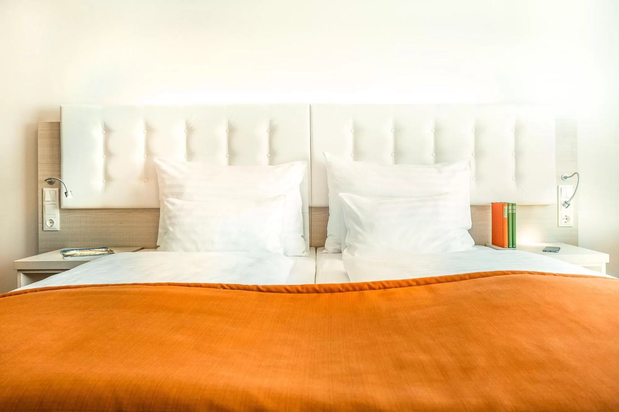 Bed in Oliver Apartments | contactless check-in