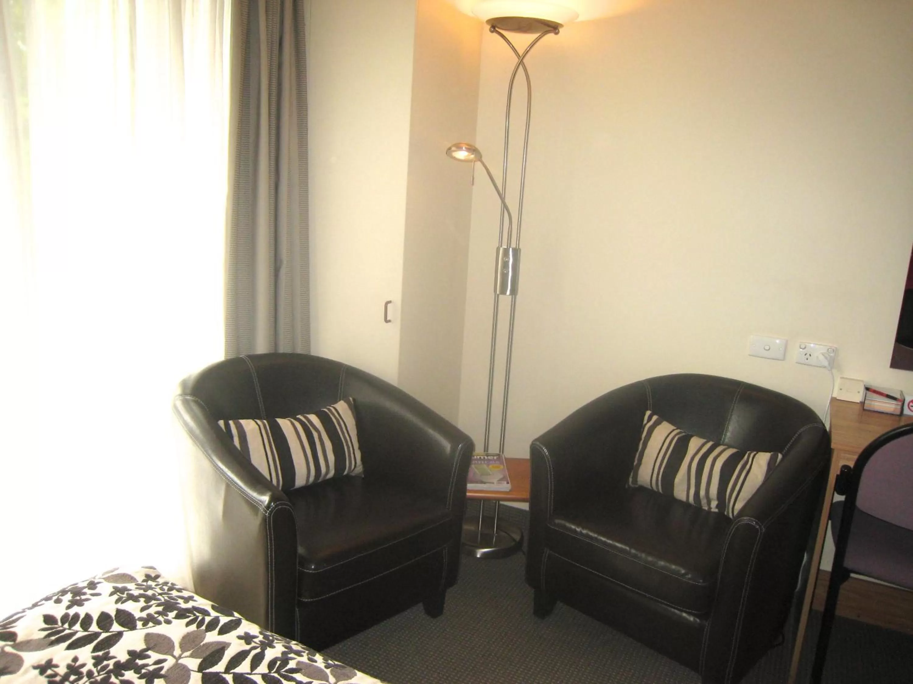 Seating area in Buller Court on Palmerston