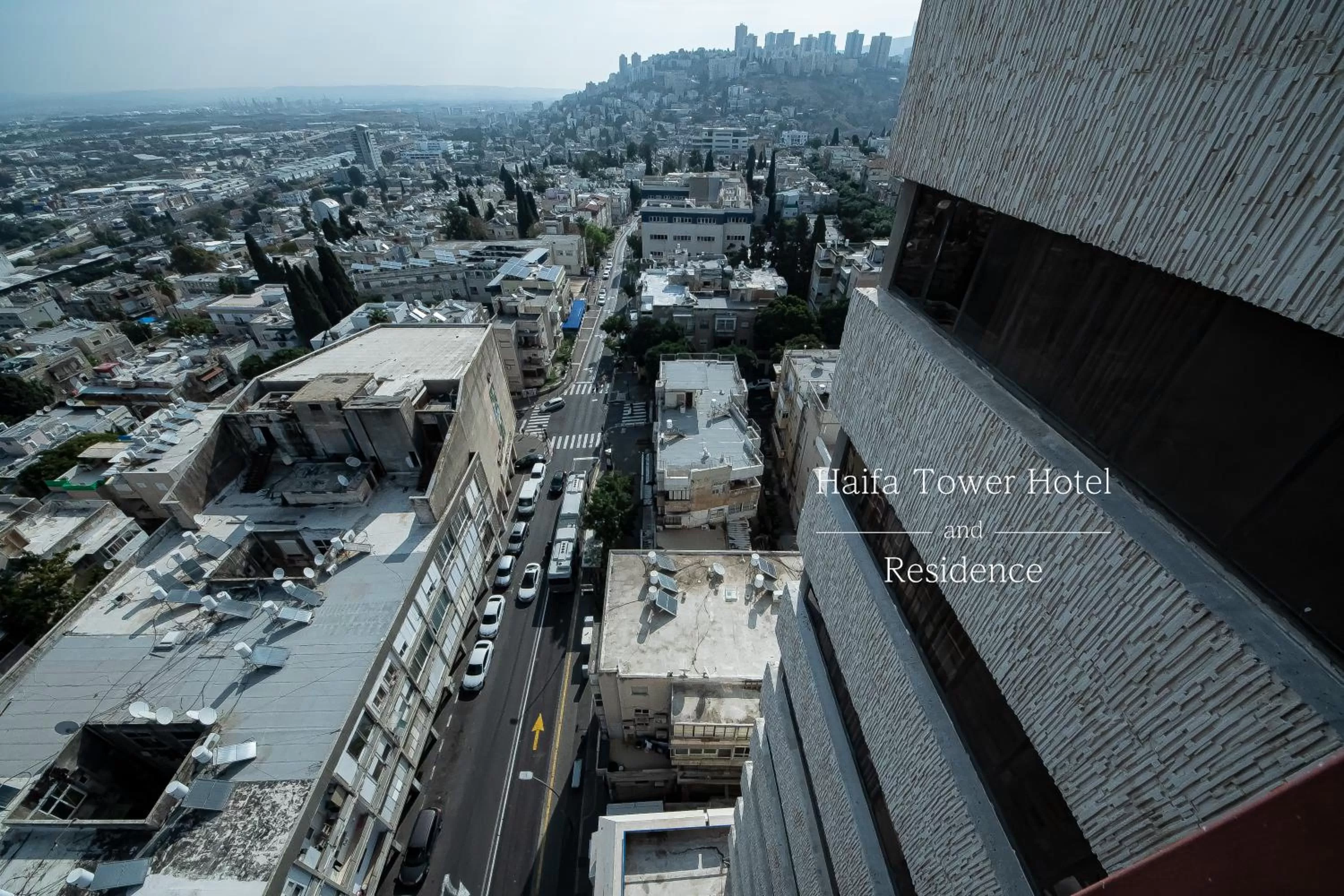 Bird's eye view in Haifa Tower Hotel - מלון מגדל חיפה