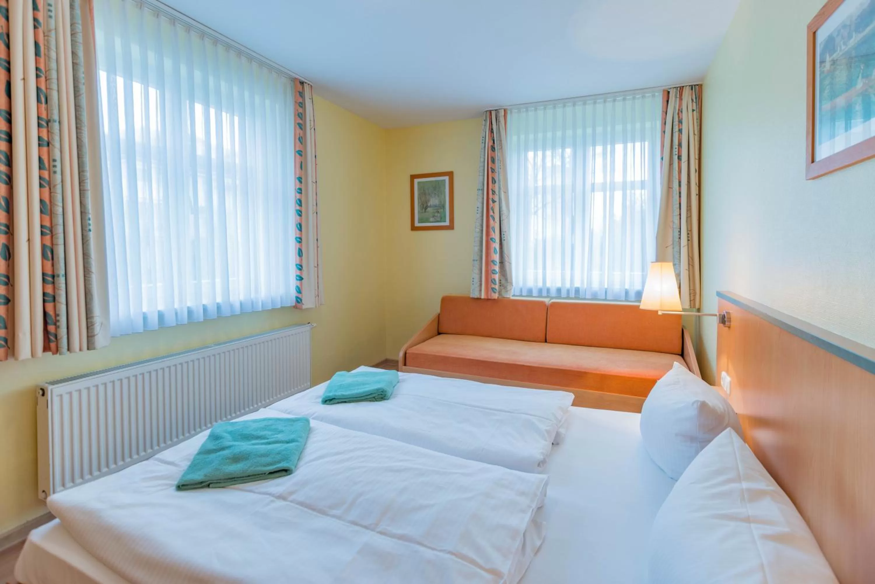 Bed in Am Weststrand Apartmenthaus Waldeck