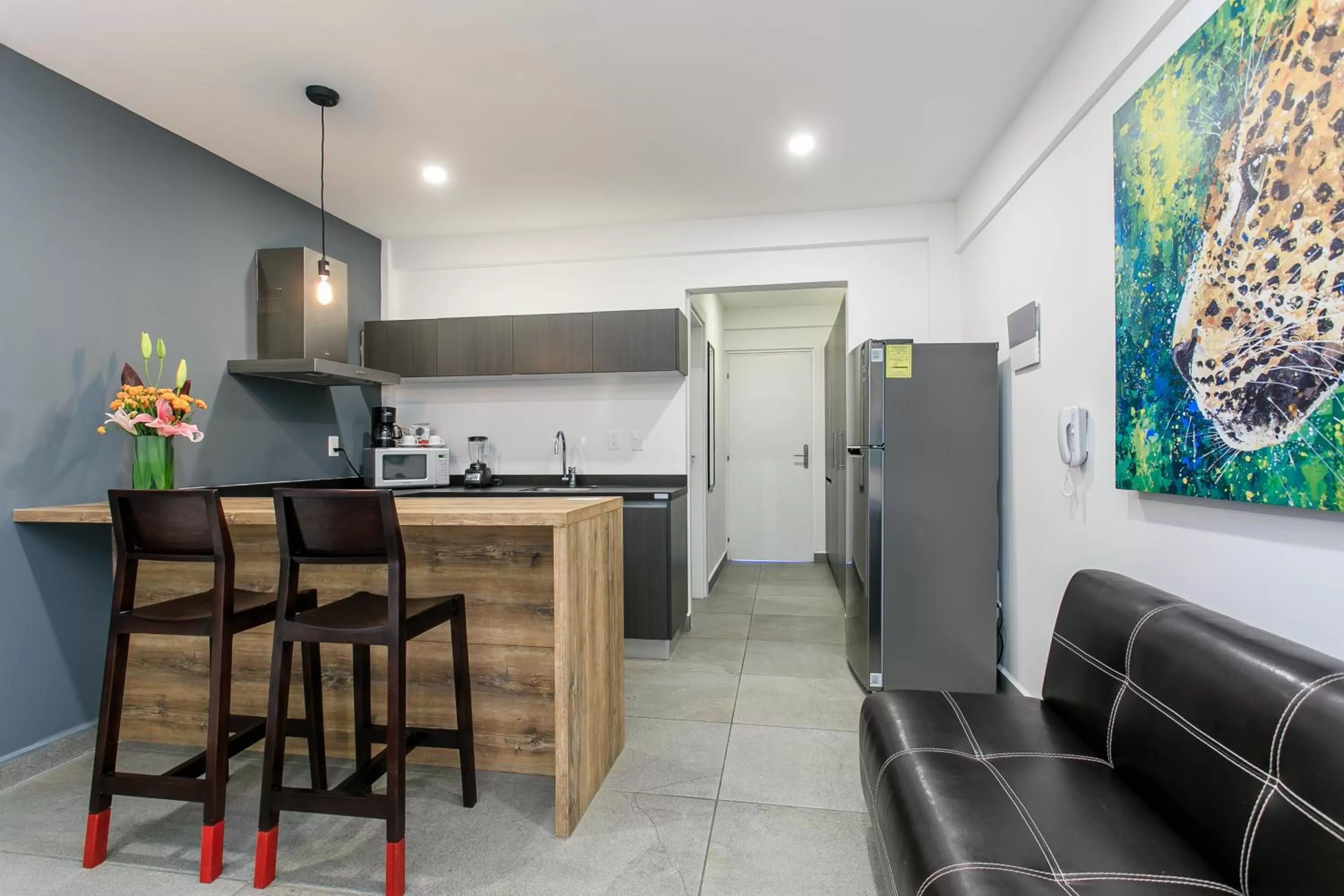 Kitchen or kitchenette in Studio 30 Condhotel by Nah Hotels
