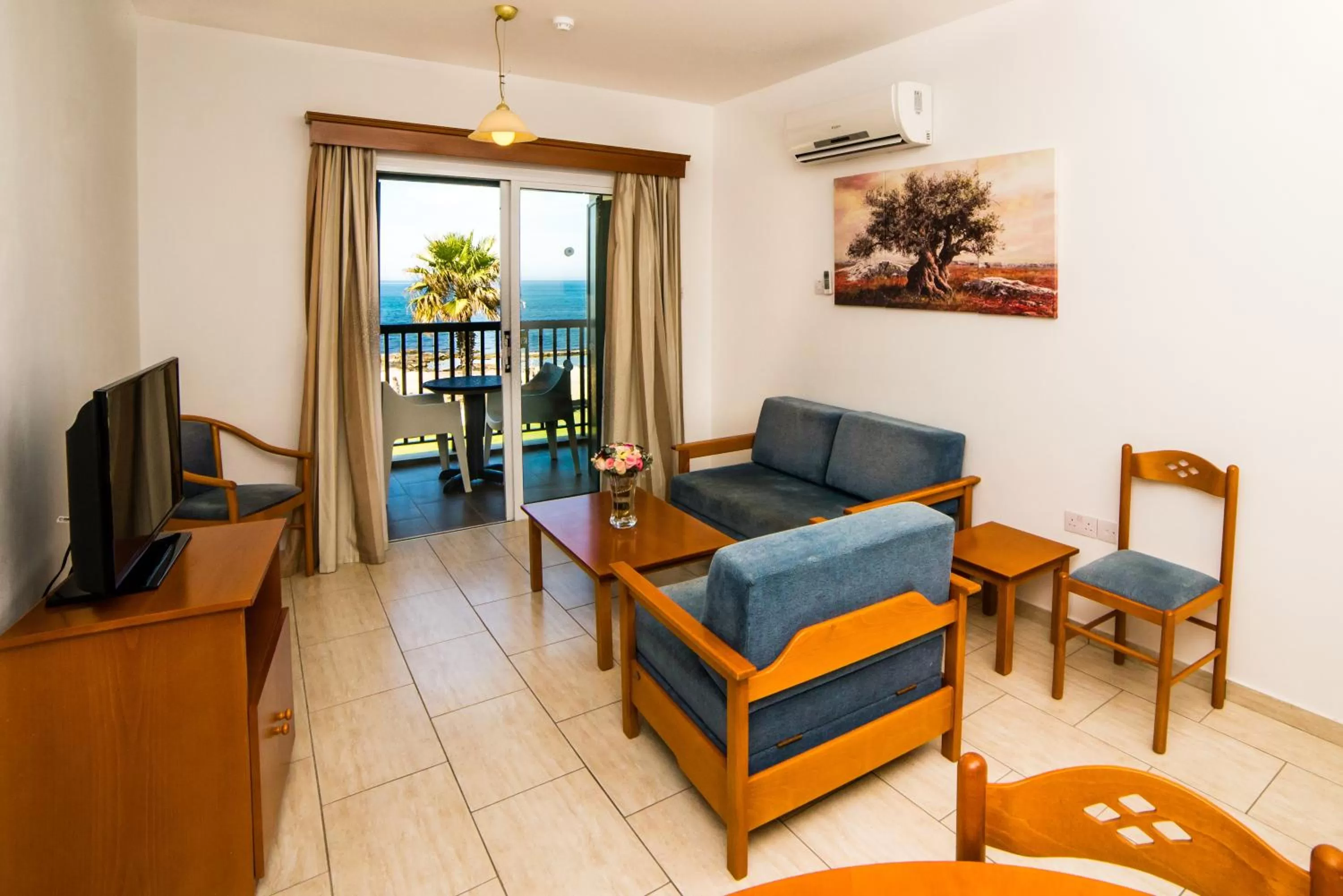 Seating area in Kefalos Beach Tourist Village