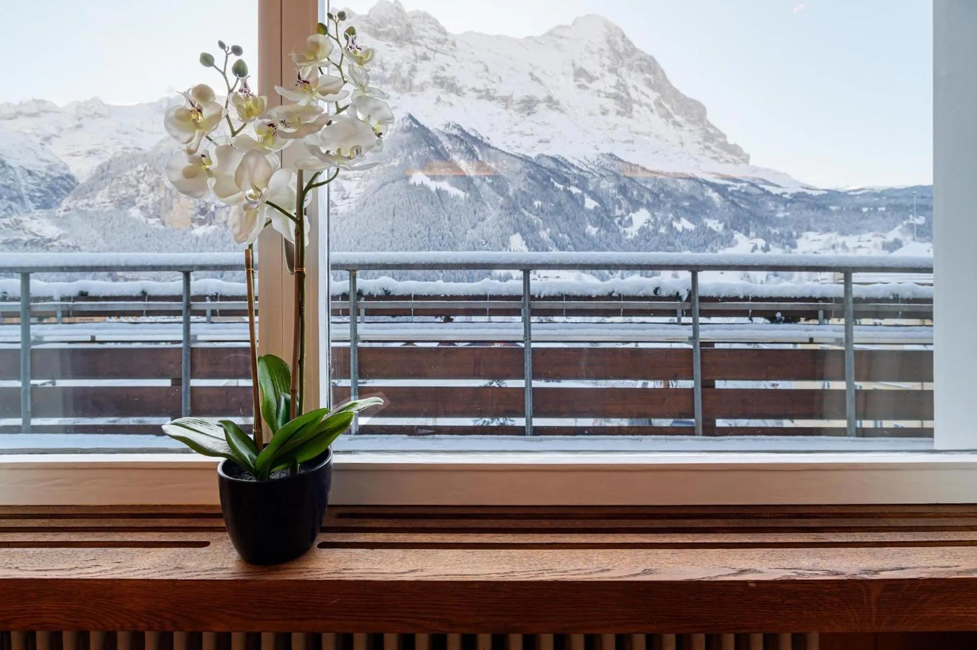 Balcony/Terrace in Hotel Bernerhof Grindelwald