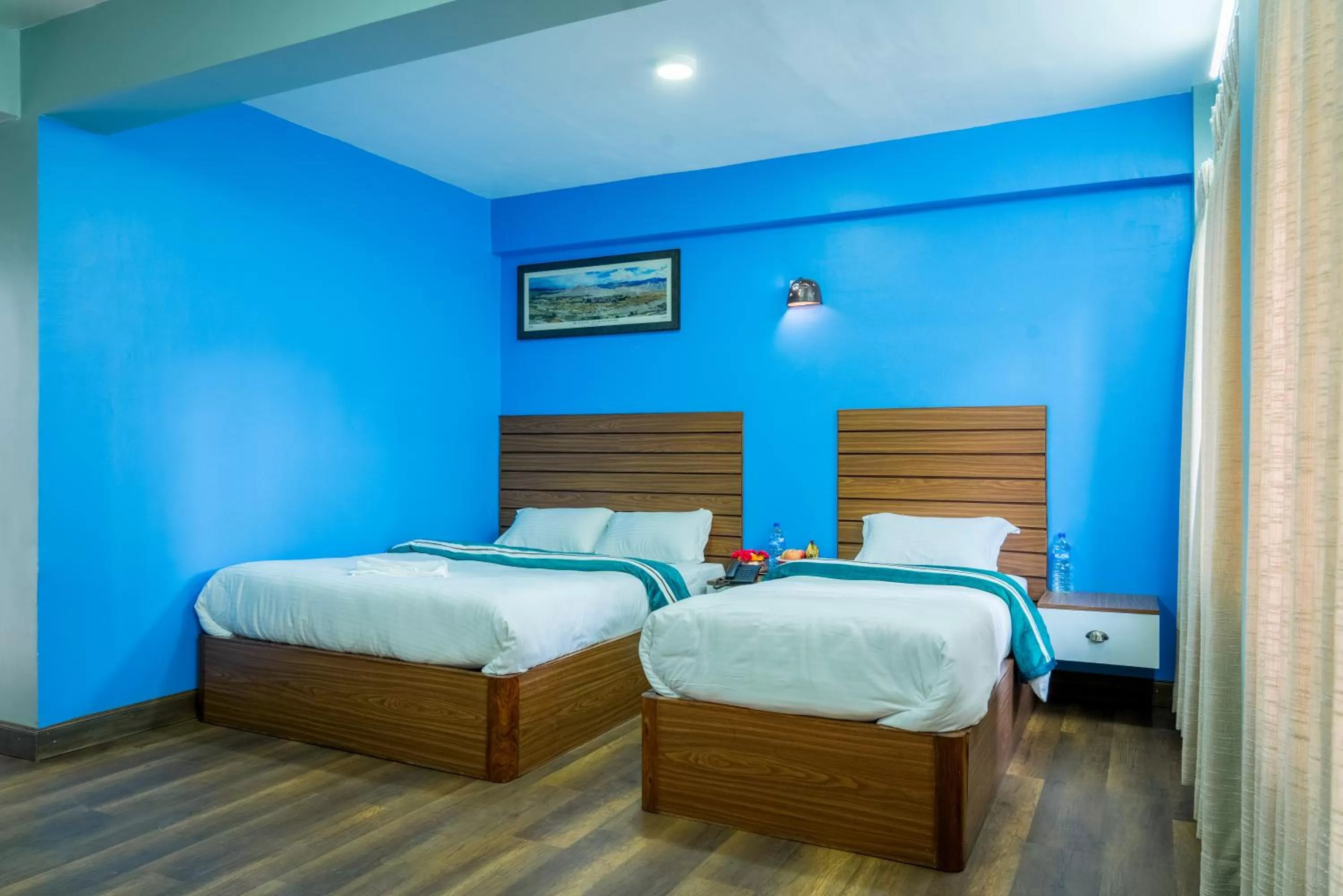 Photo of the whole room, Bed in Hotel Nepal Bhumi