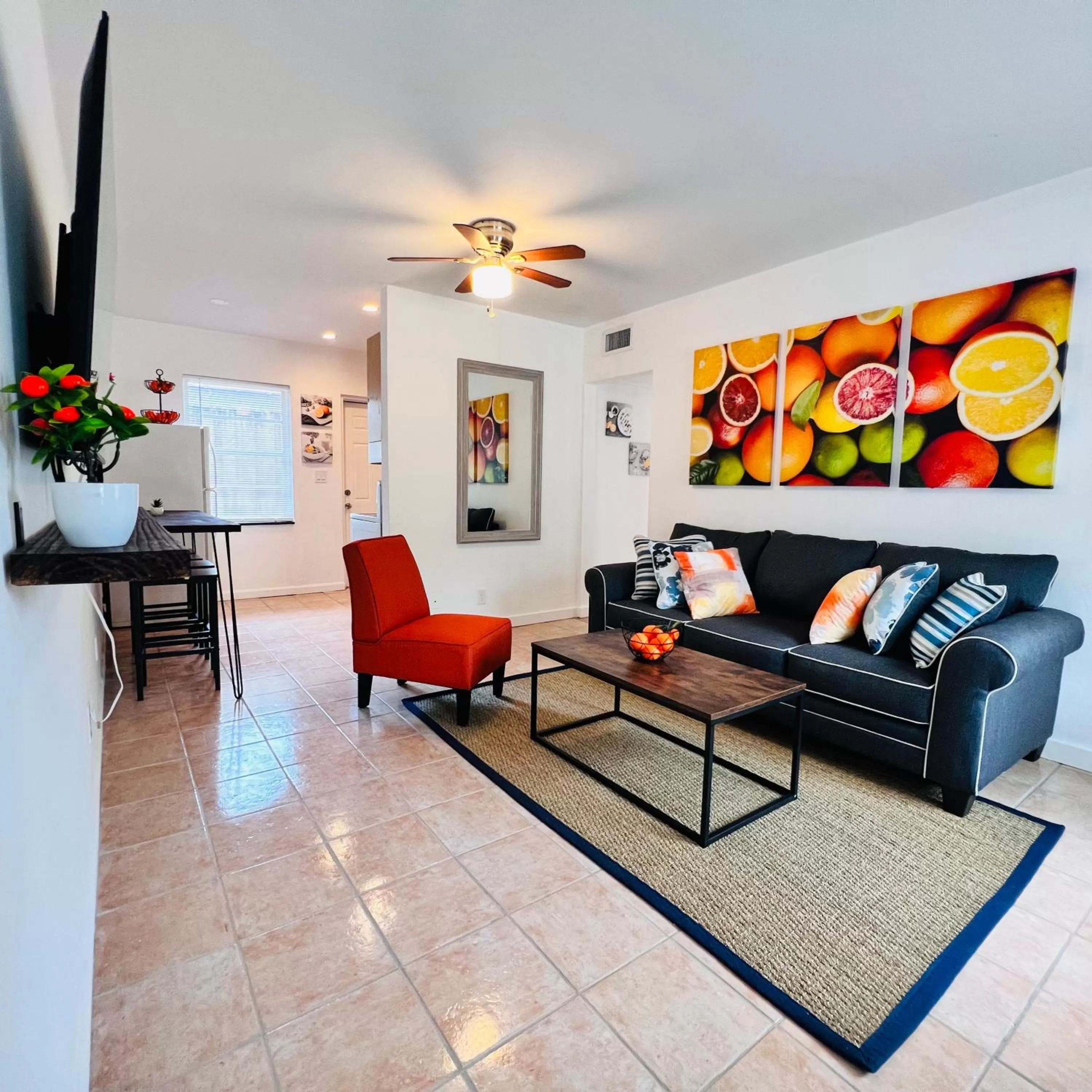 Living room in CocoBay 2BR Condos Near Beach, Galleria Mall, Wilton Manors, Cruise Port