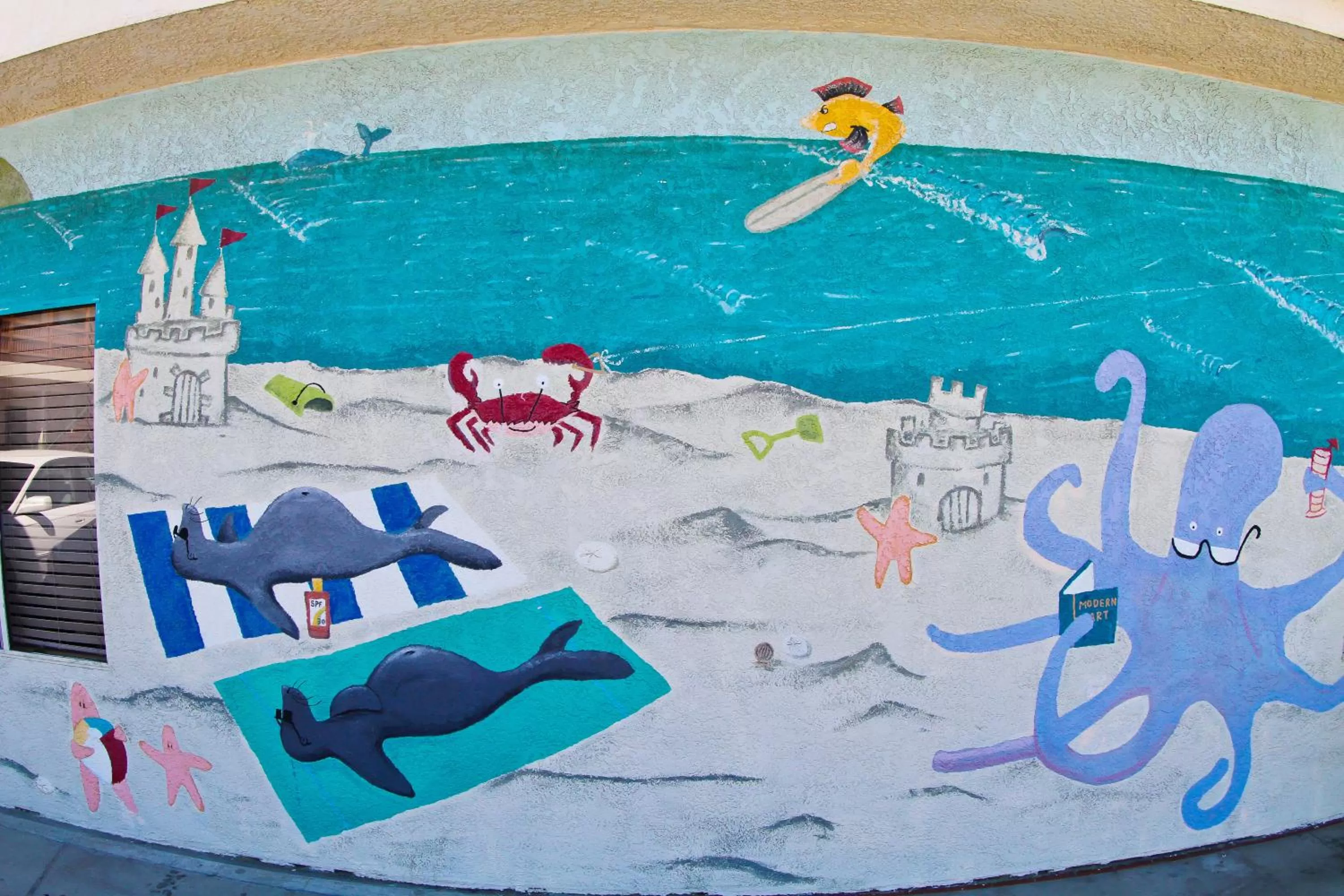 Decorative detail in Motel 6 Pismo Beach CA Pacific Ocean