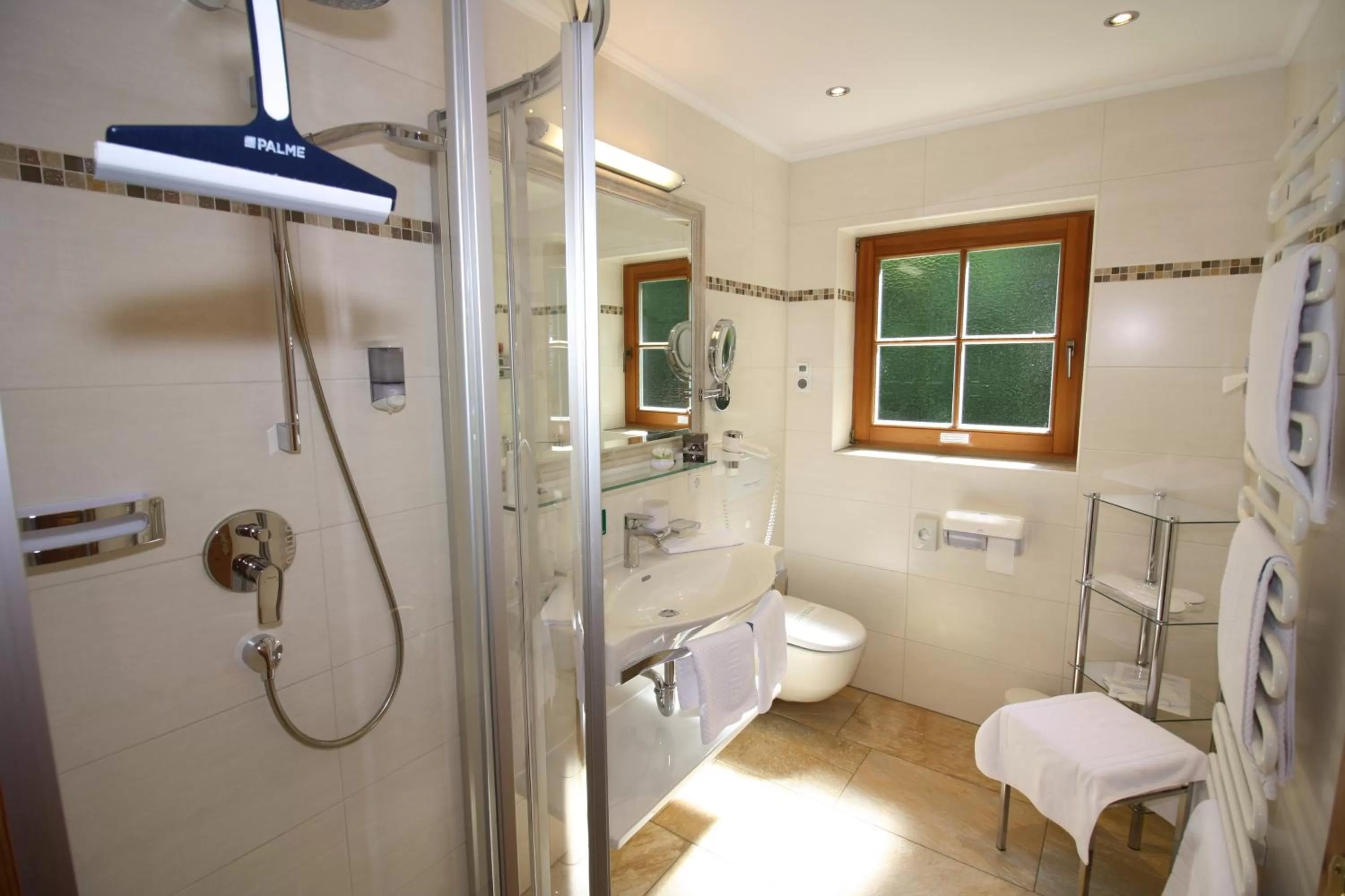 Shower in Vronis Waldhaus ADULTS ONLY