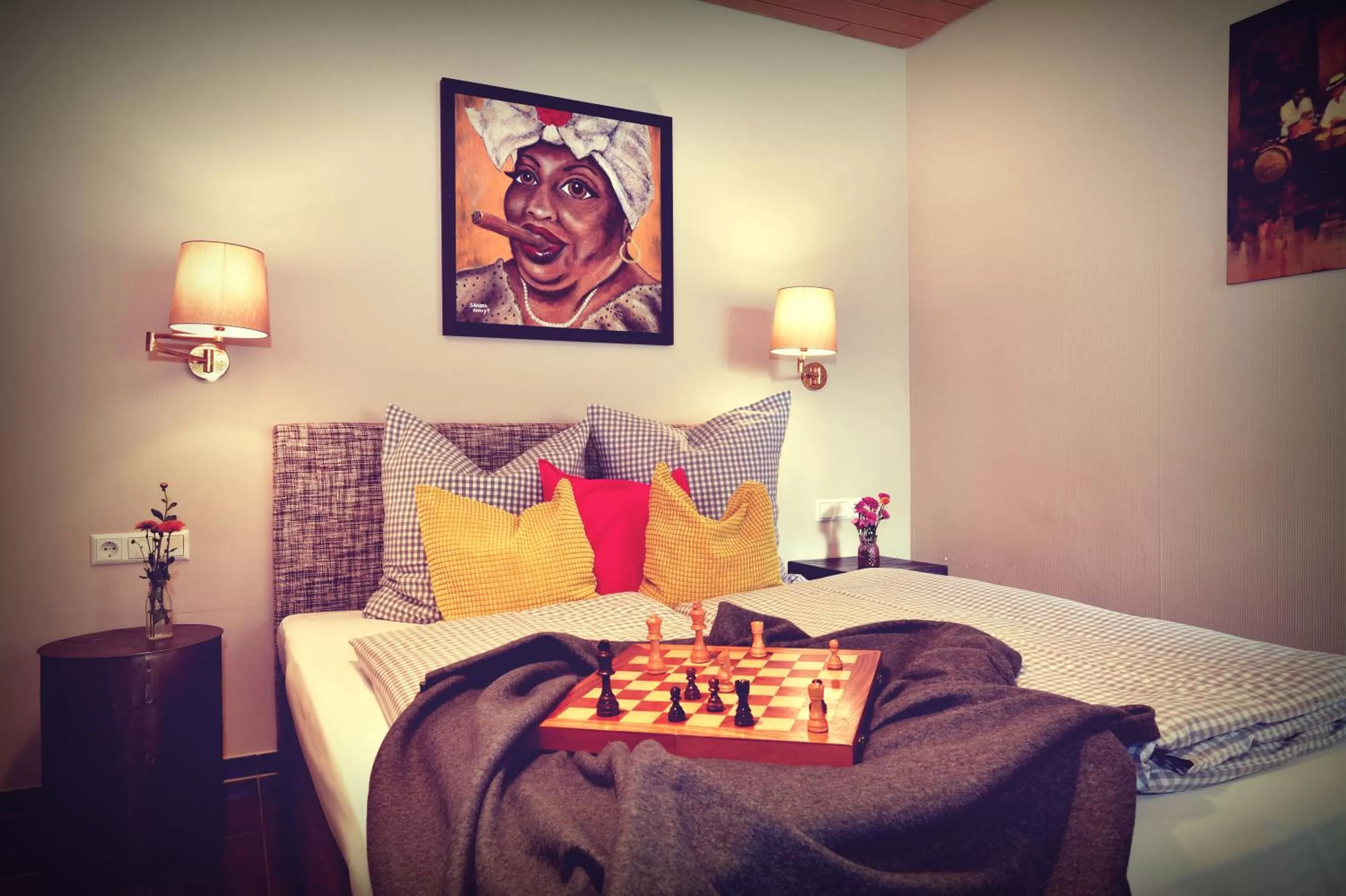 Decorative detail, Bed in Hotel Nagel