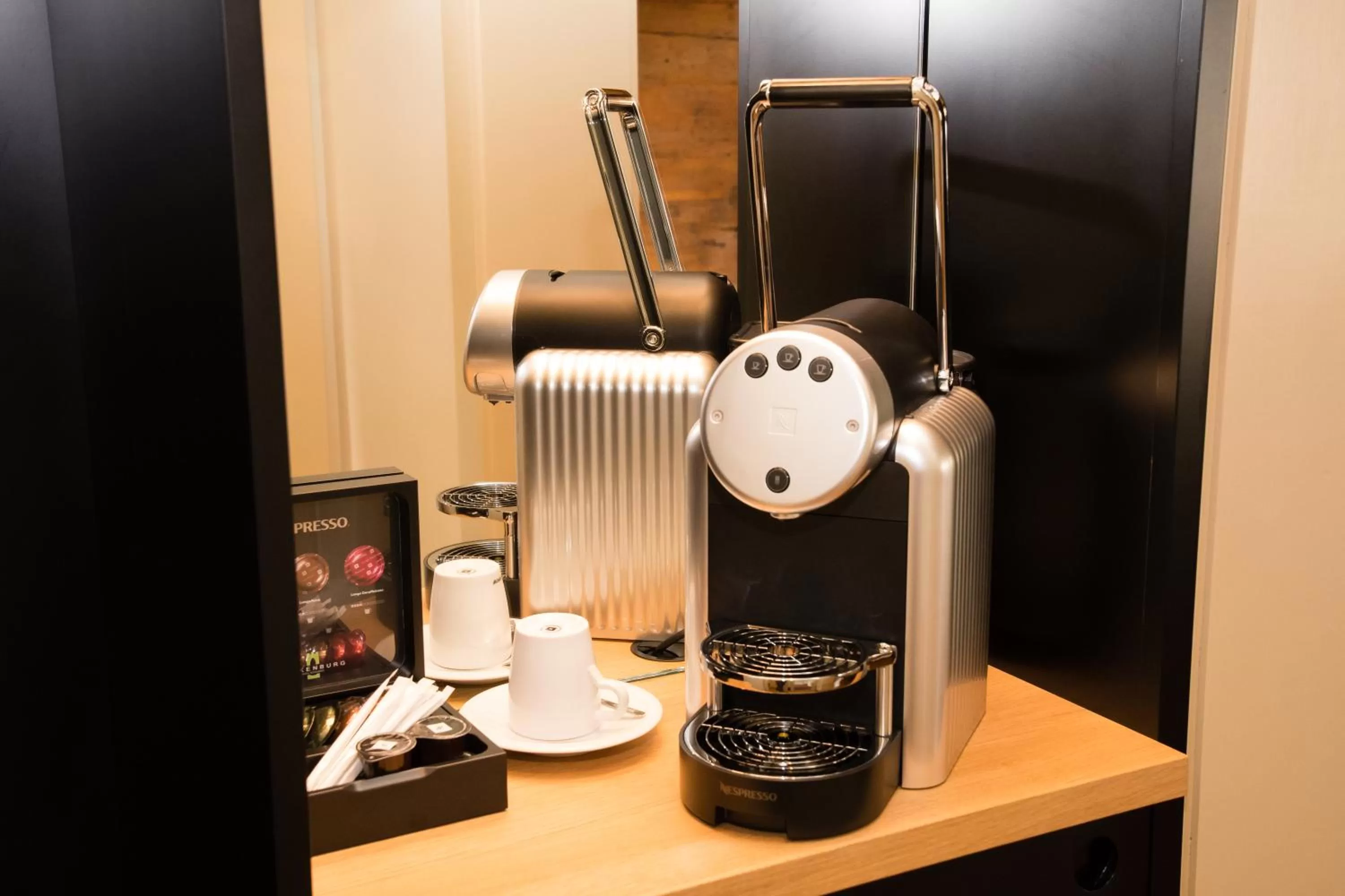 Coffee/tea facilities in Hotel Restaurant Falkenburg