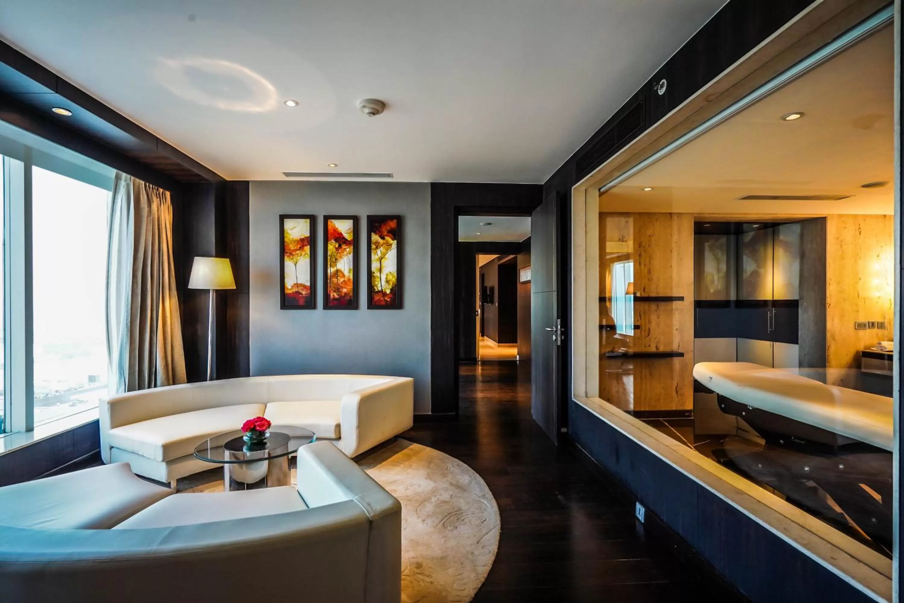 Living room, Bed in Crowne Plaza Greater Noida by IHG