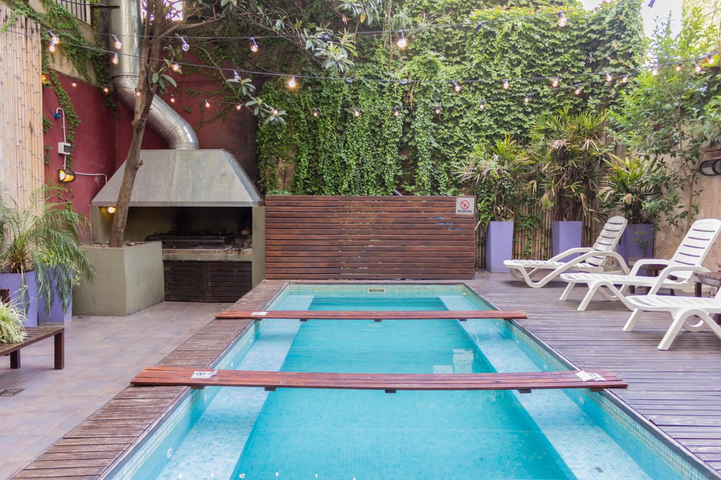 Patio in Circus Hostel