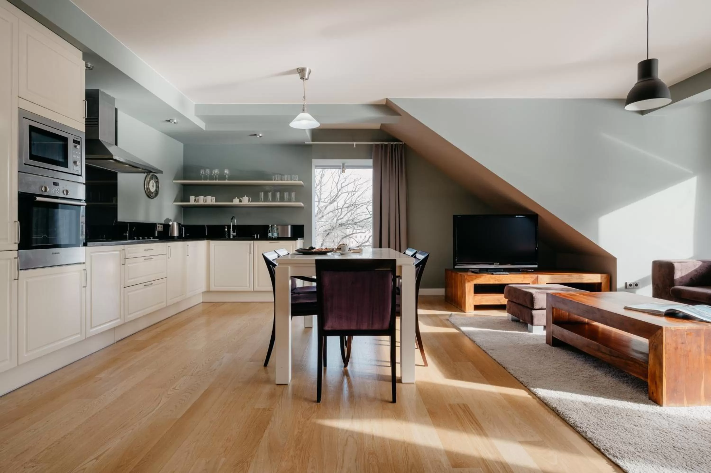 Kitchen or kitchenette in EXCLUSIVE Aparthotel MARINA