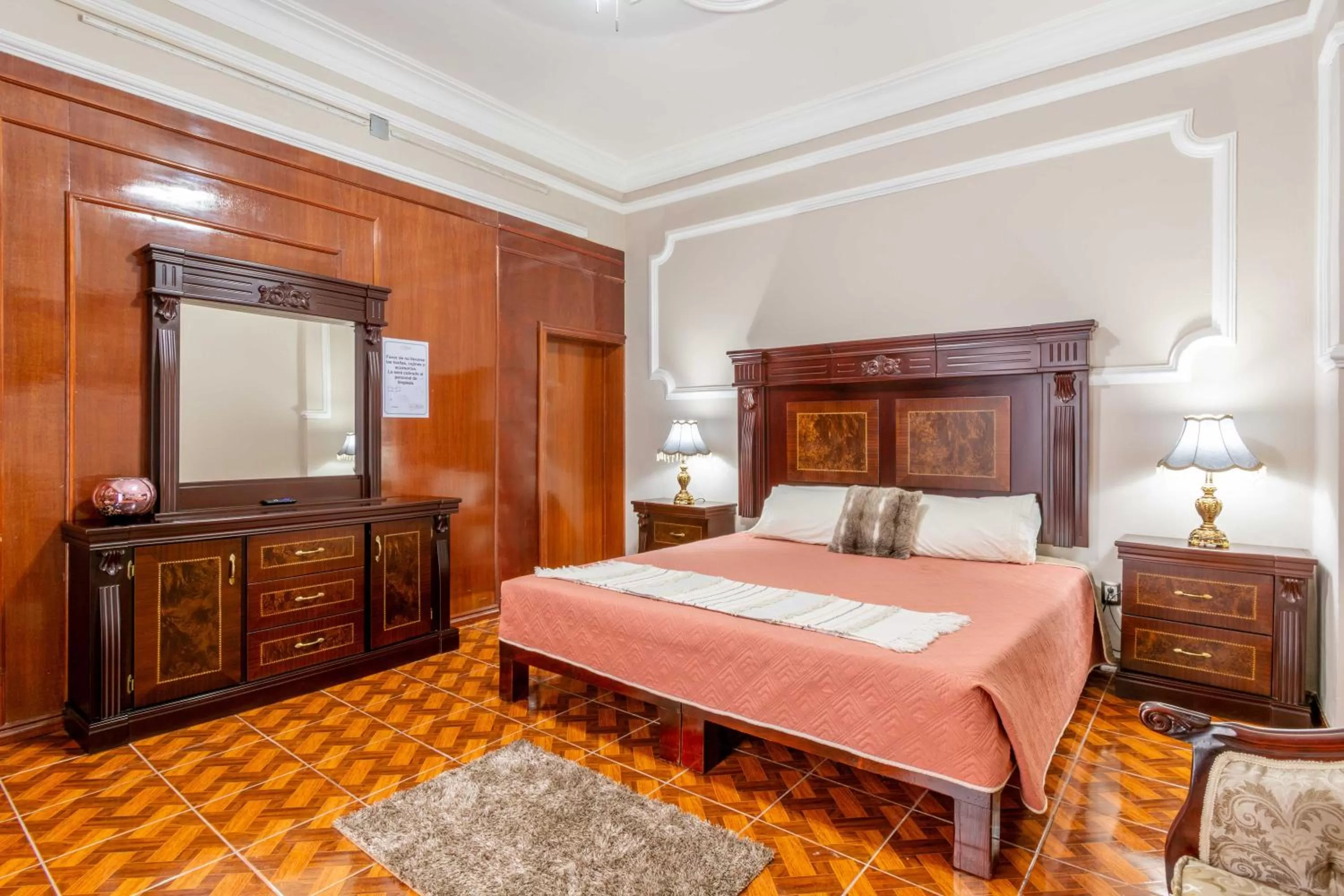 Bed in Hostería Casa Marquez