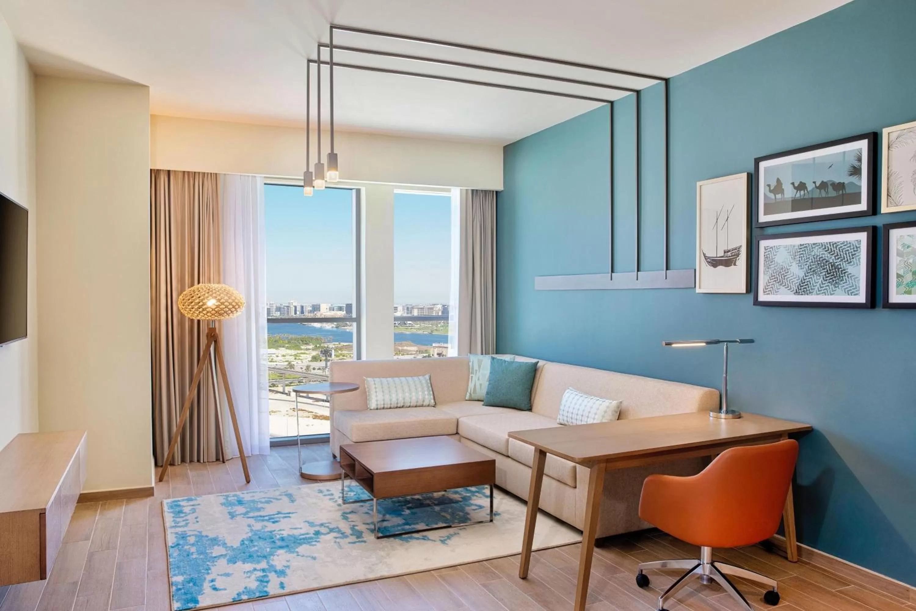 Living room in Element Al Jaddaf, Dubai