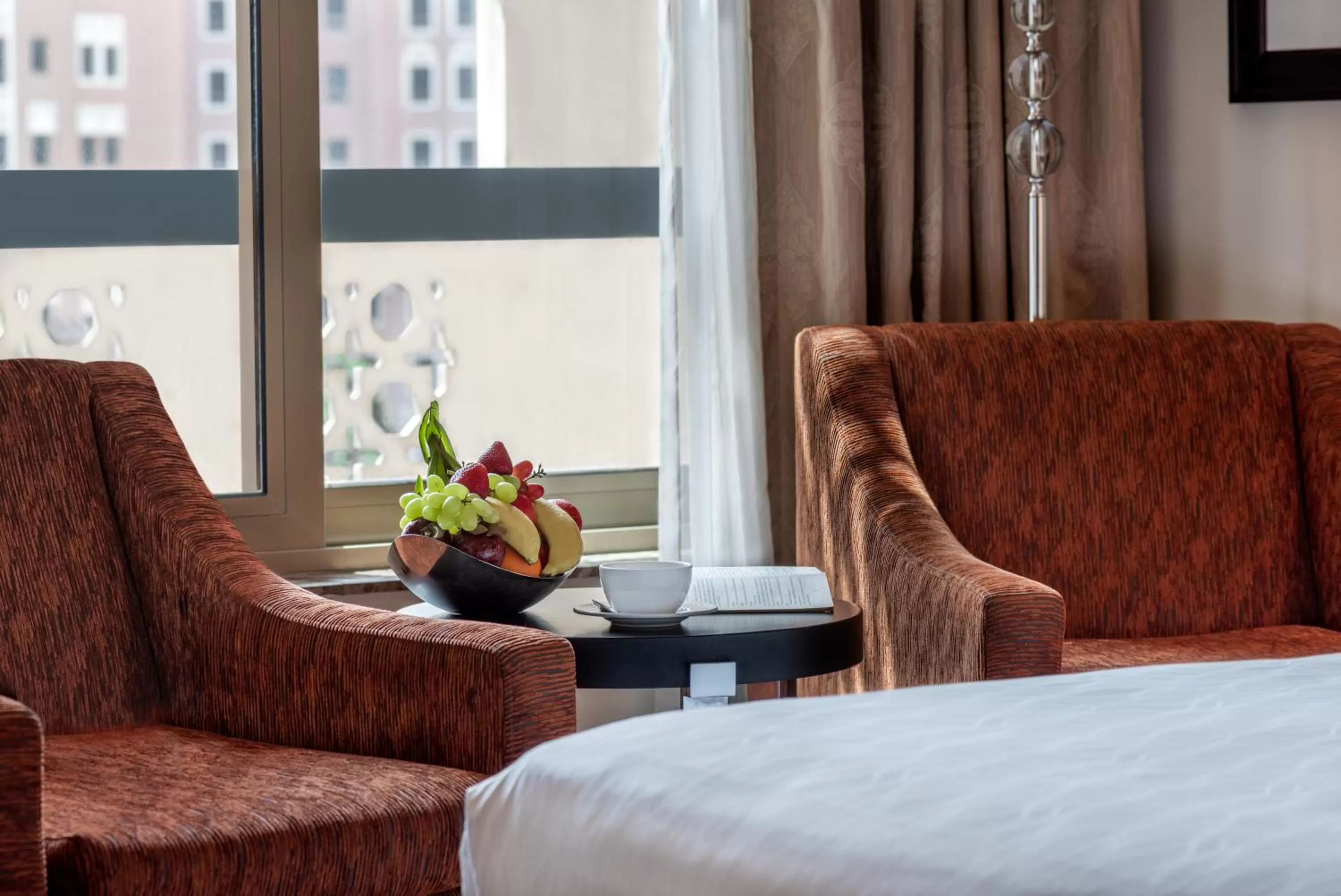 View (from property/room), Bed in Oaks Ibn Battuta Gate Dubai