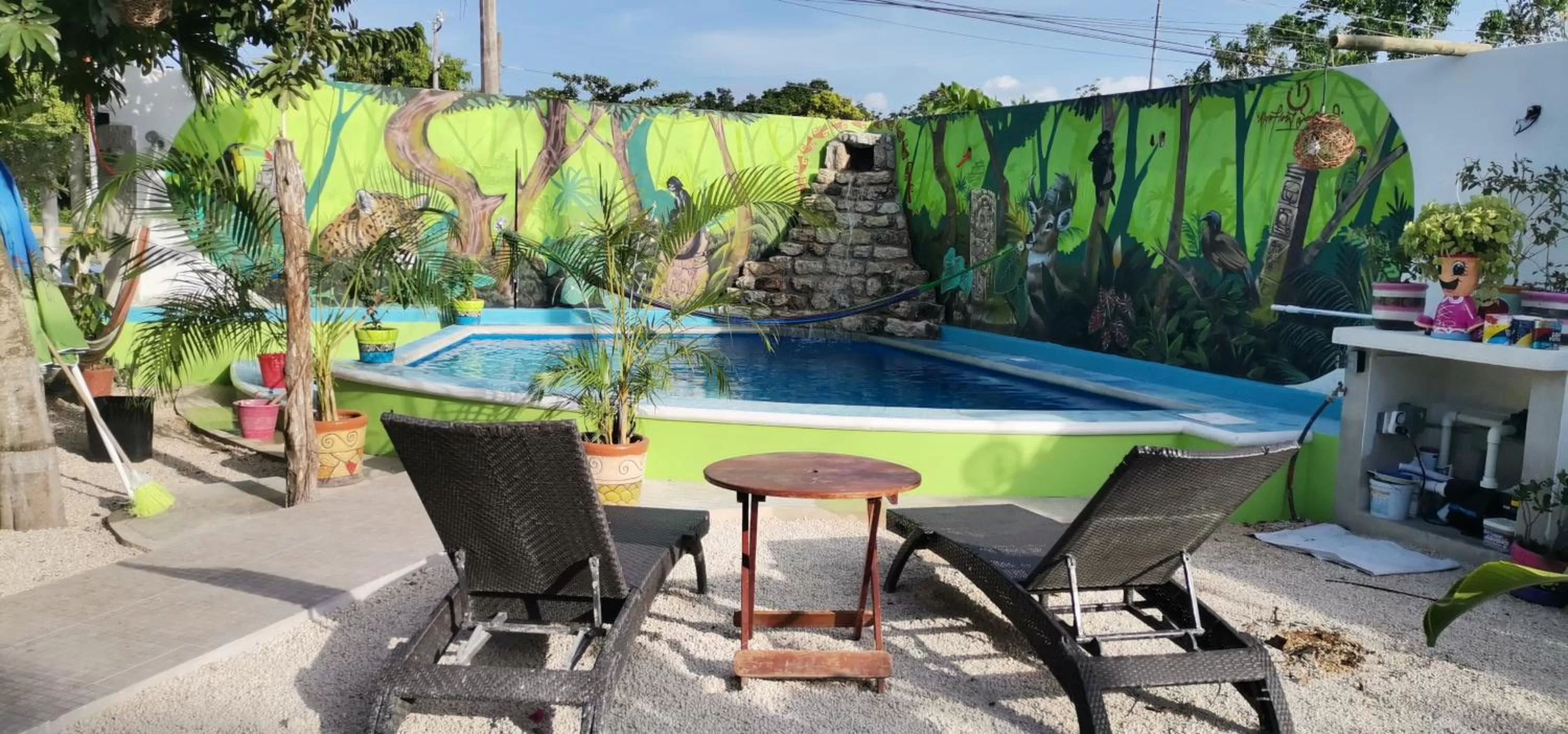 Swimming pool in Zayali Bacalar - Guest House