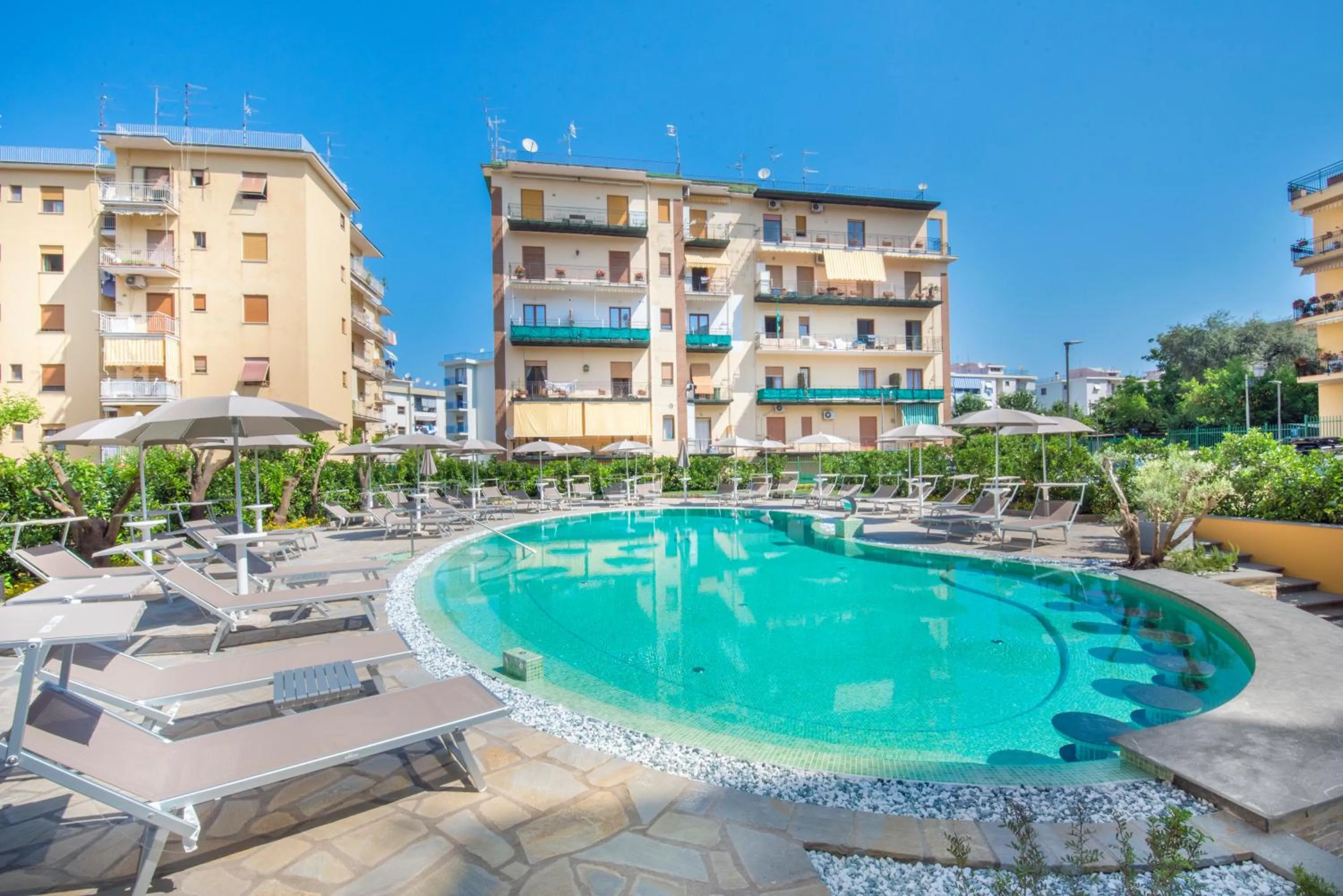 Pool view in Hotel Leone