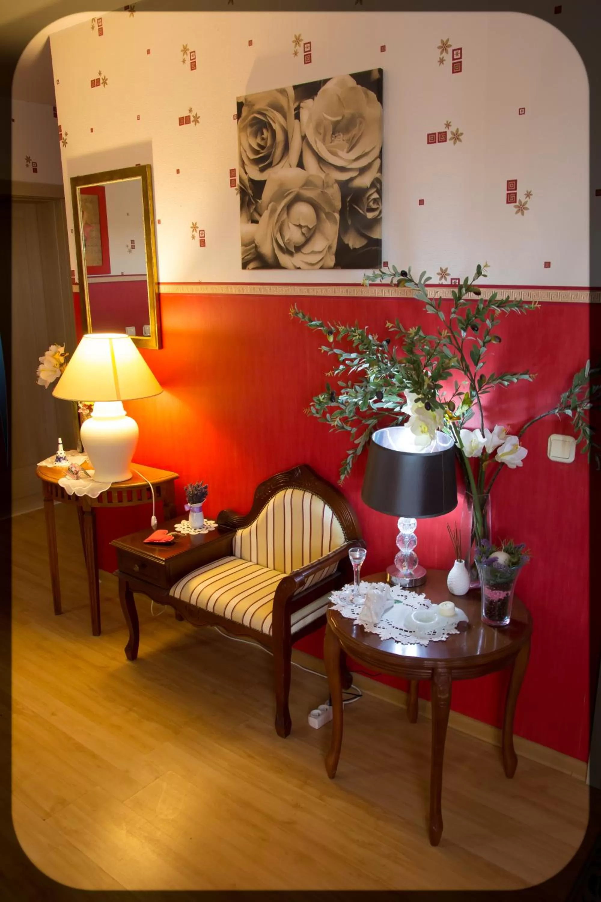 Lobby or reception, Seating Area in Noclegi Biała Róża