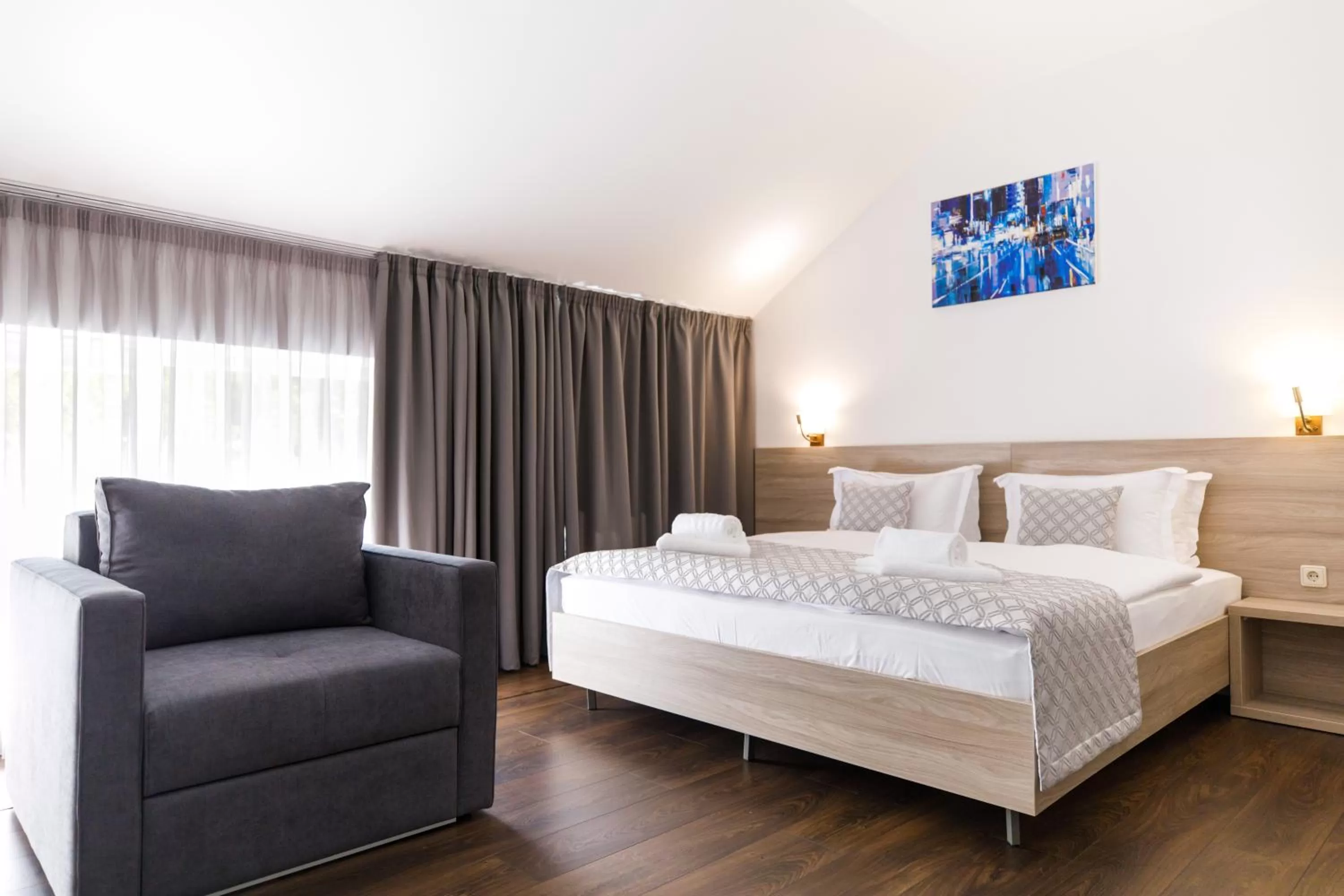 Bed in Hotel Antonio