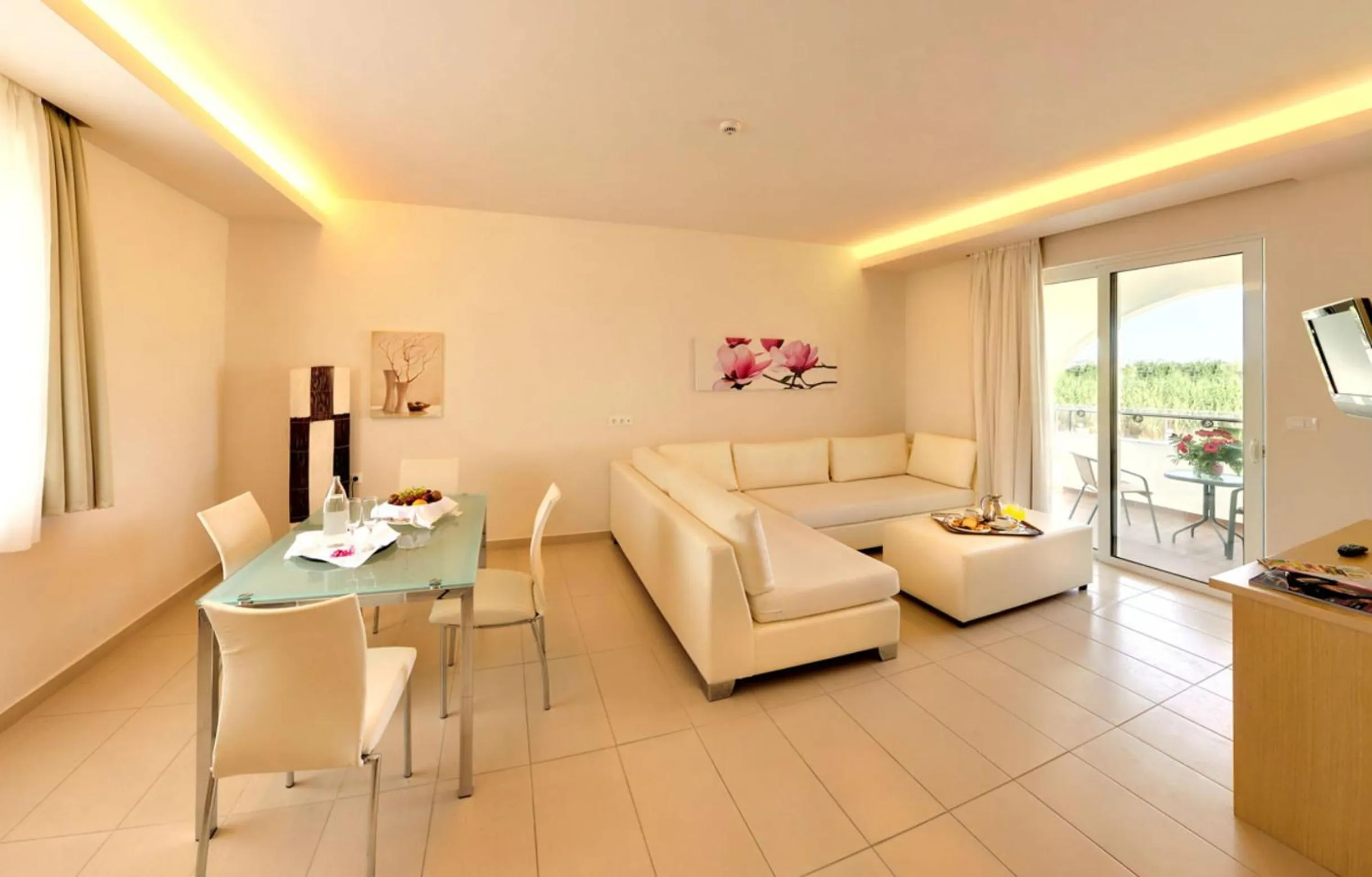 Seating area in Afandou Bay Resort Suites