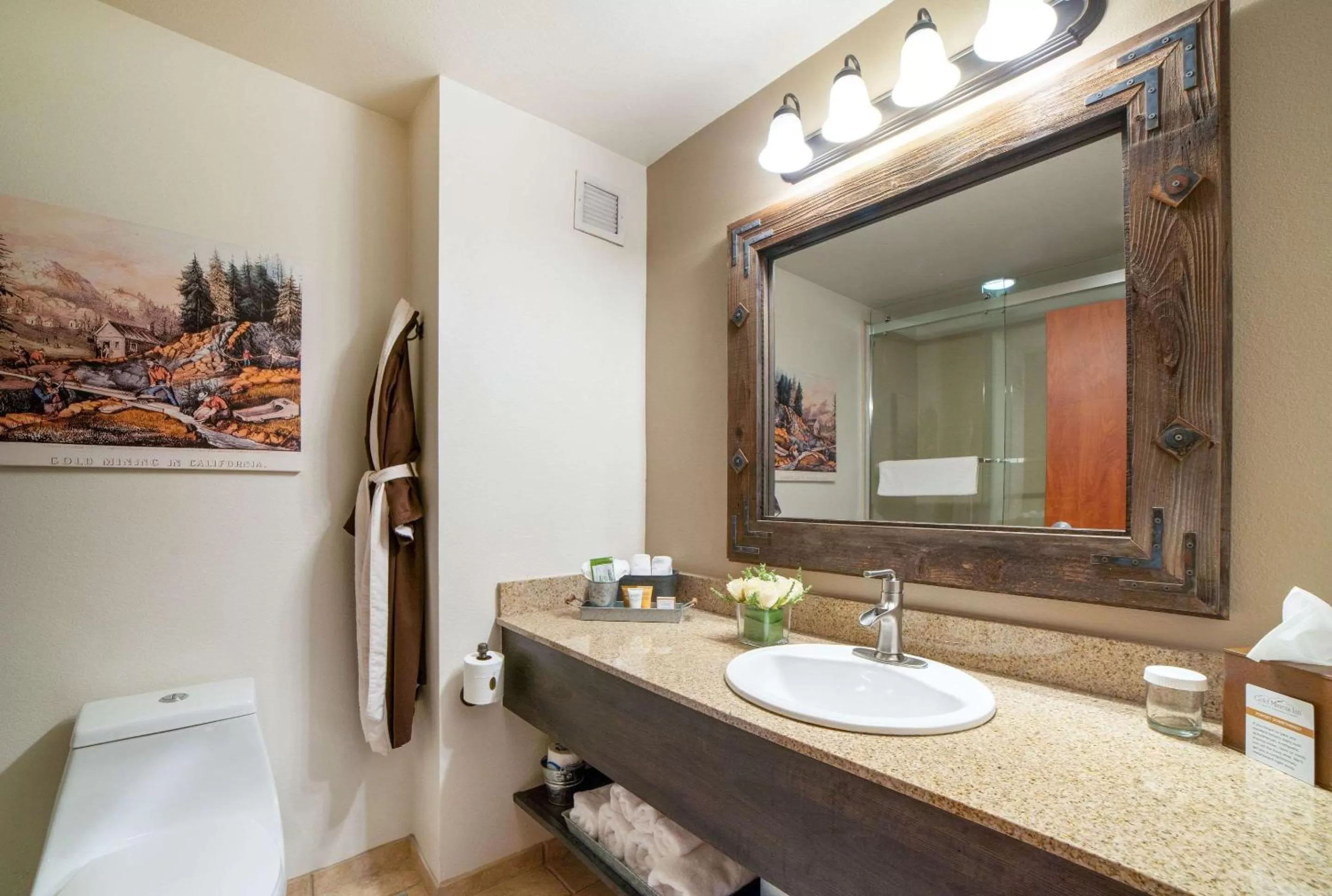 Bathroom in Gold Miners Inn Grass Valley, an Ascend Collection Hotel