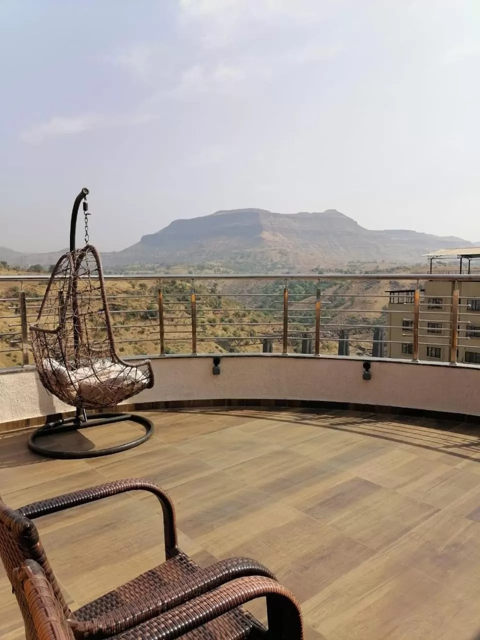 Balcony/Terrace in Pooja Villa Suites-Rooms and Pool, Igatpuri