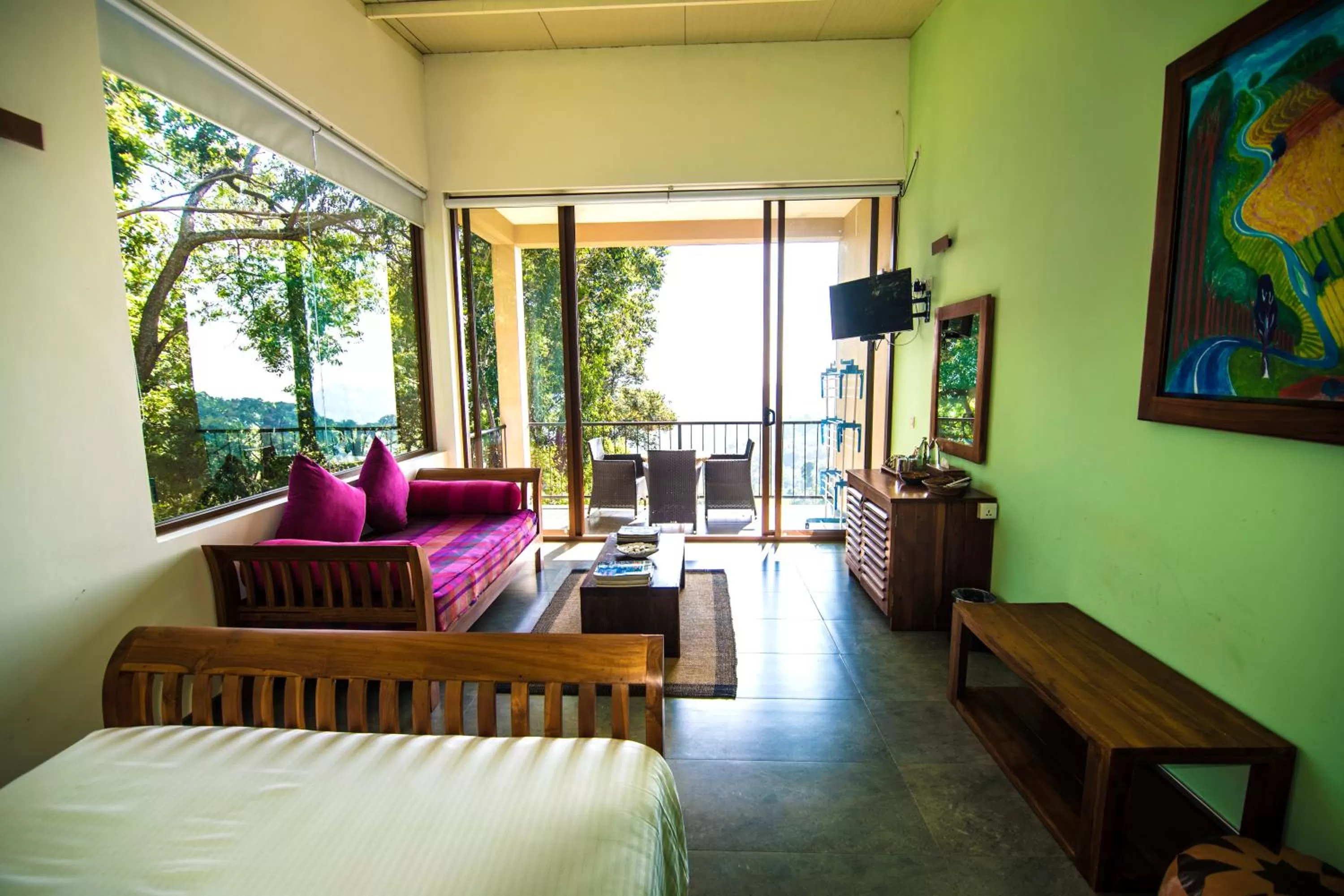 Living room, Bed in Ella Planters Bungalow