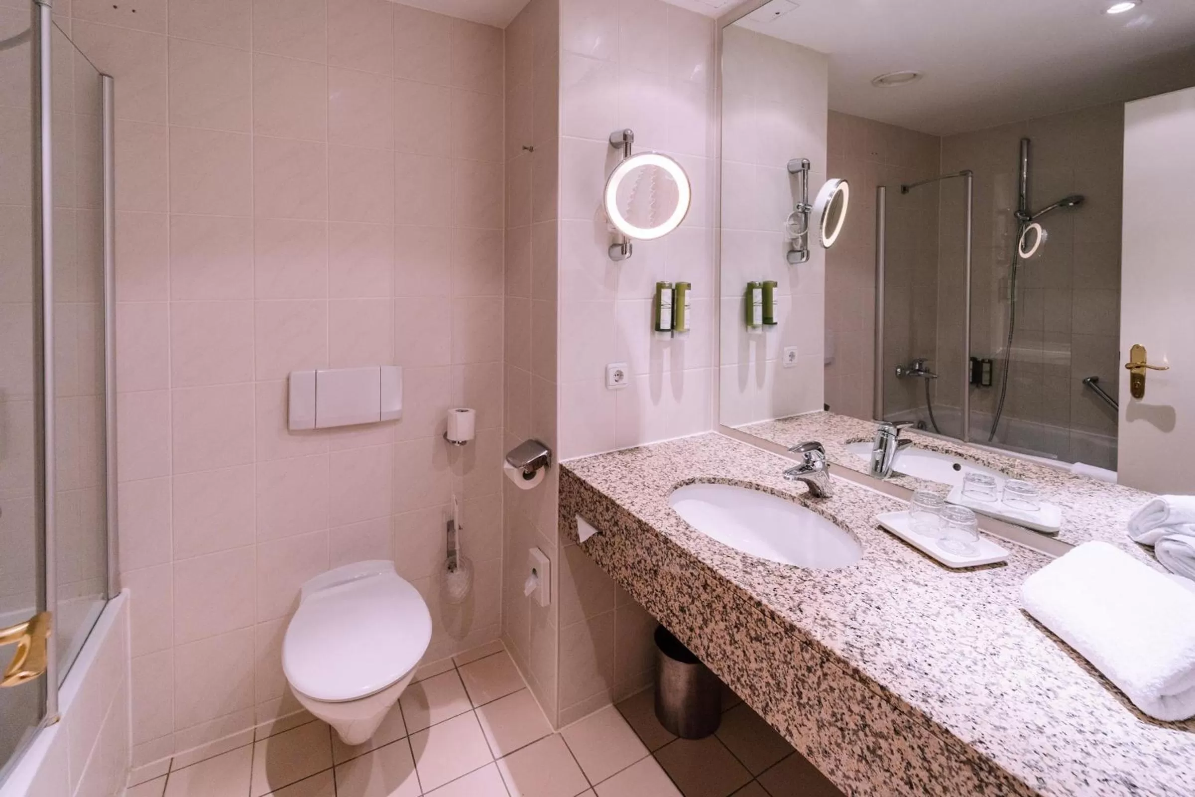 Shower in Atomis Hotel Munich Airport by Mercure