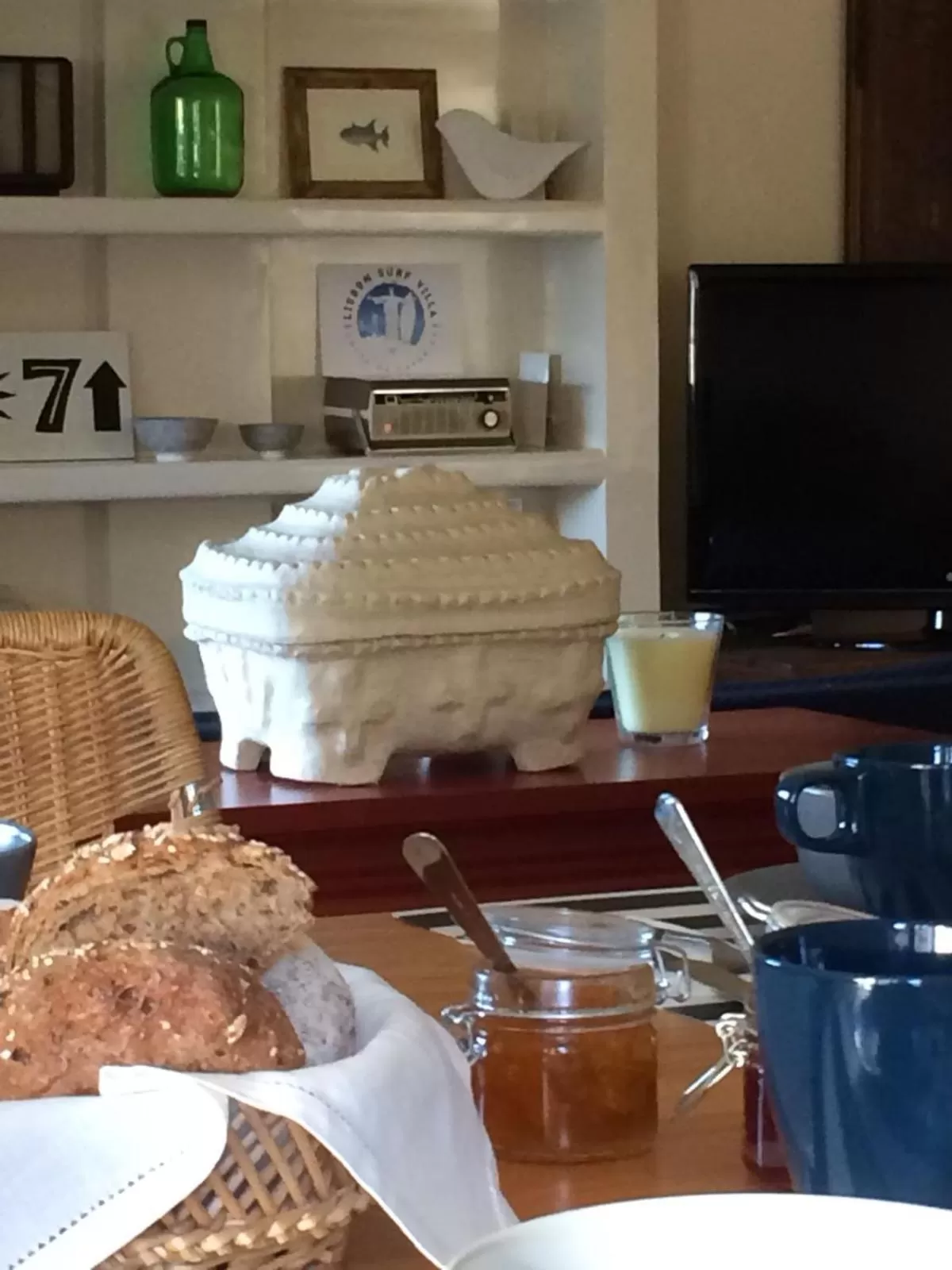 Continental breakfast in Lisbon Surf Villa