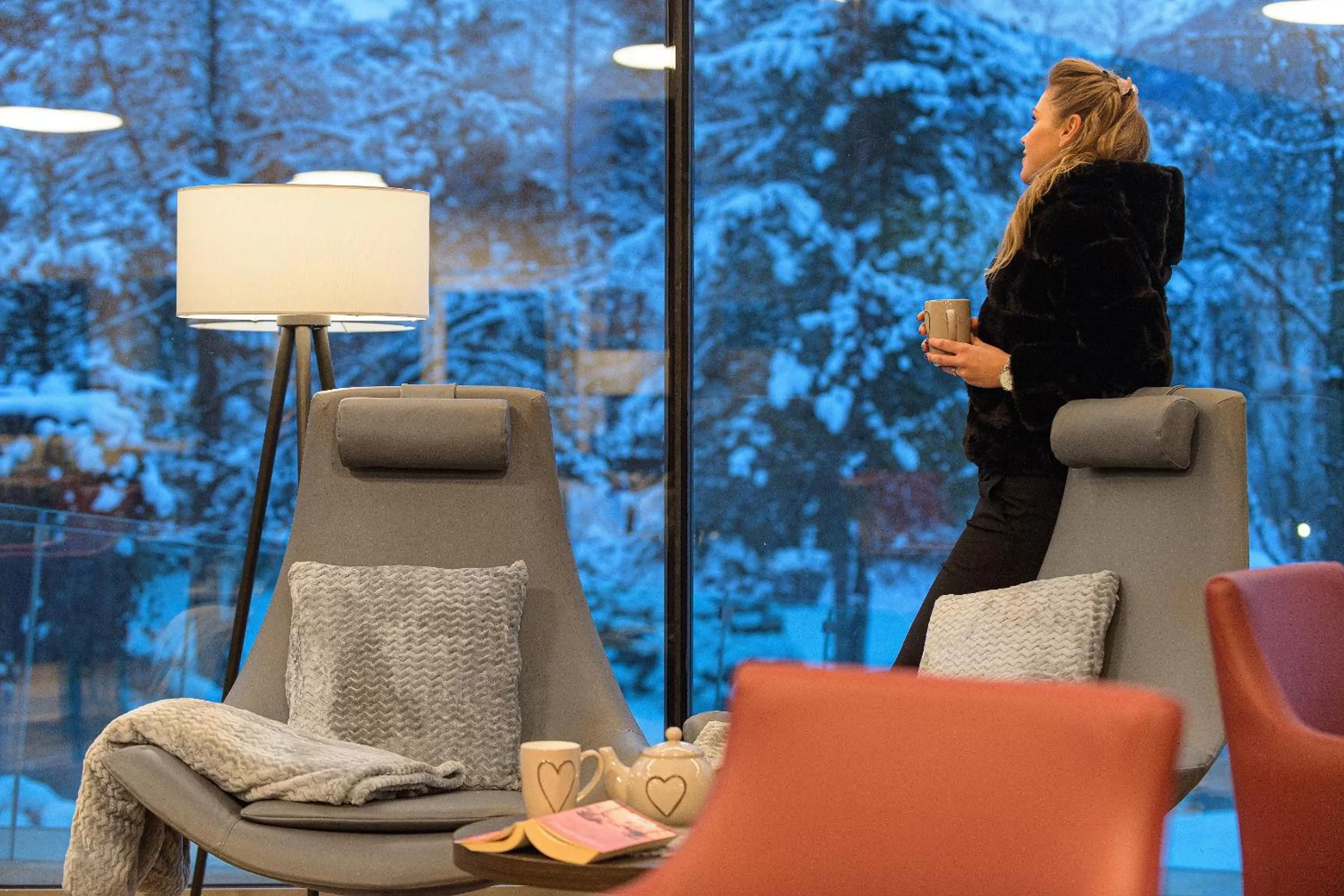 Lounge or bar in Johannesbad Hotel Palace - Kinder bis 11 kostenfrei bis Dez