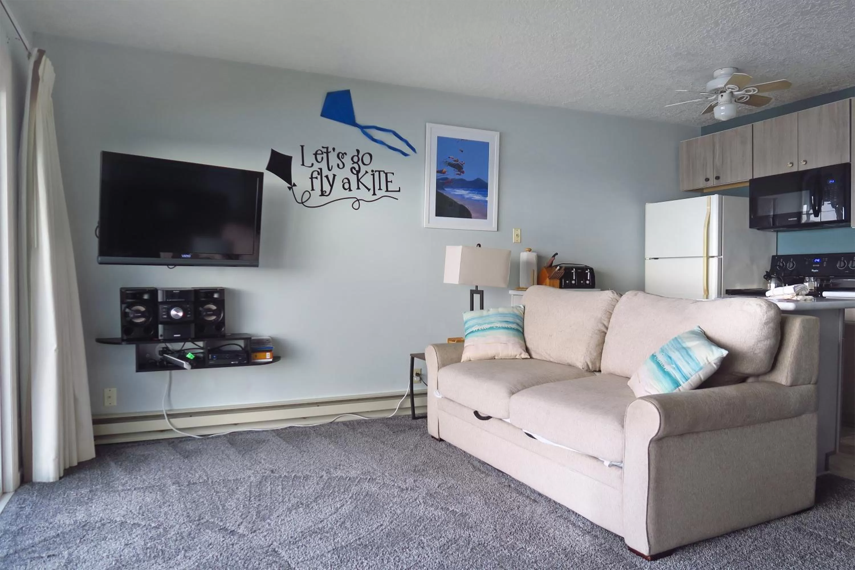 Living room in Ocean Terrace Condominiums