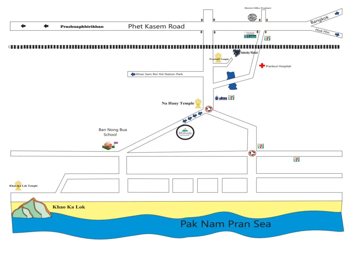 Location in The Hillside Pranburi Resort