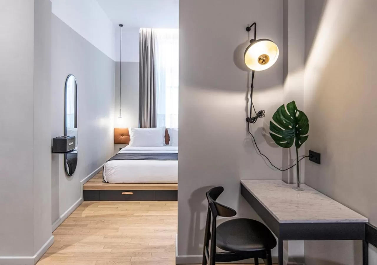 Bedroom, Bed in The Modernist Thessaloniki