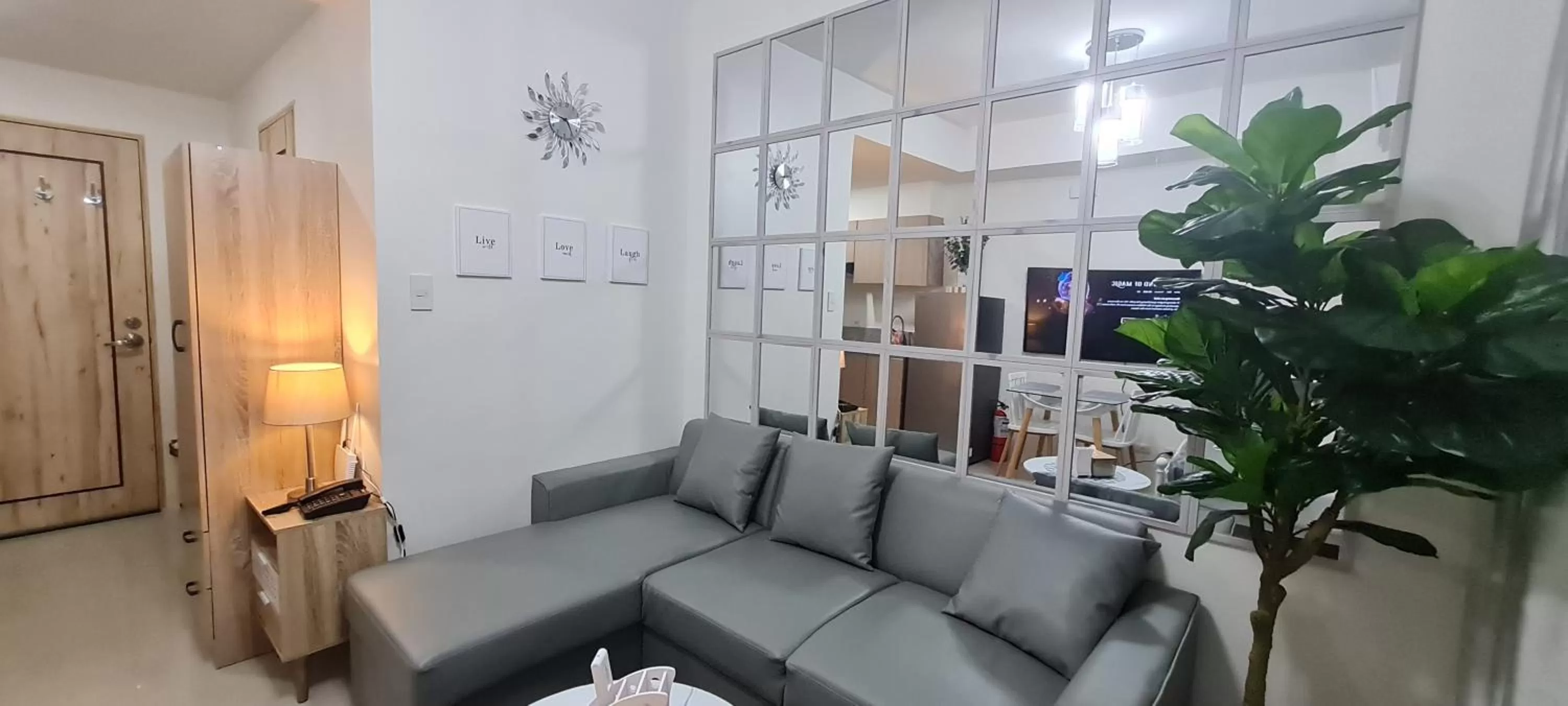 Living room in Inspiria Condo Units beside Abreeza Mall Davao