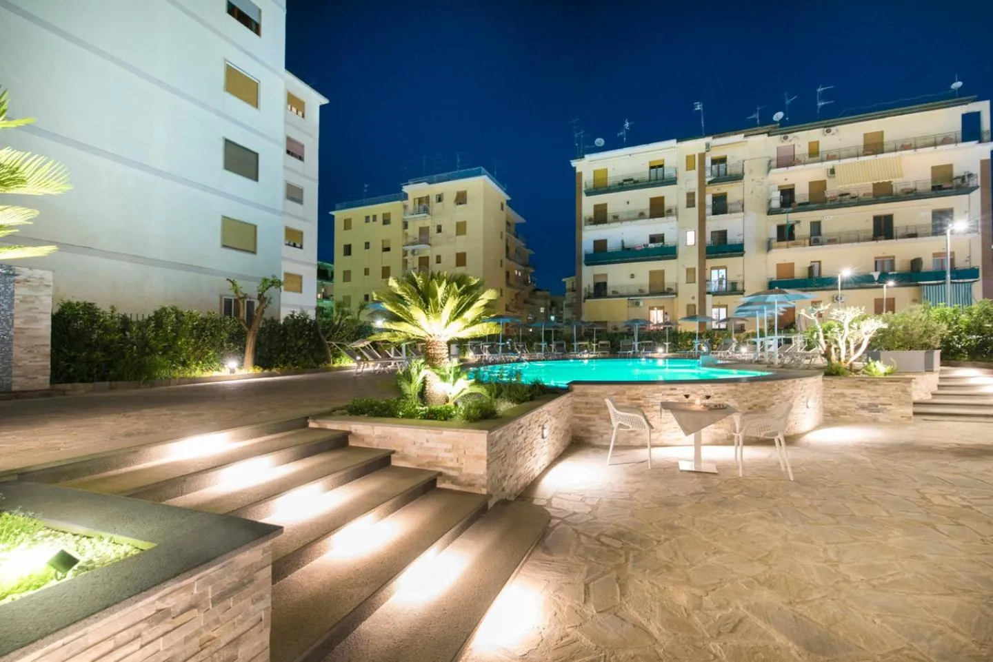 Pool view in Hotel Leone