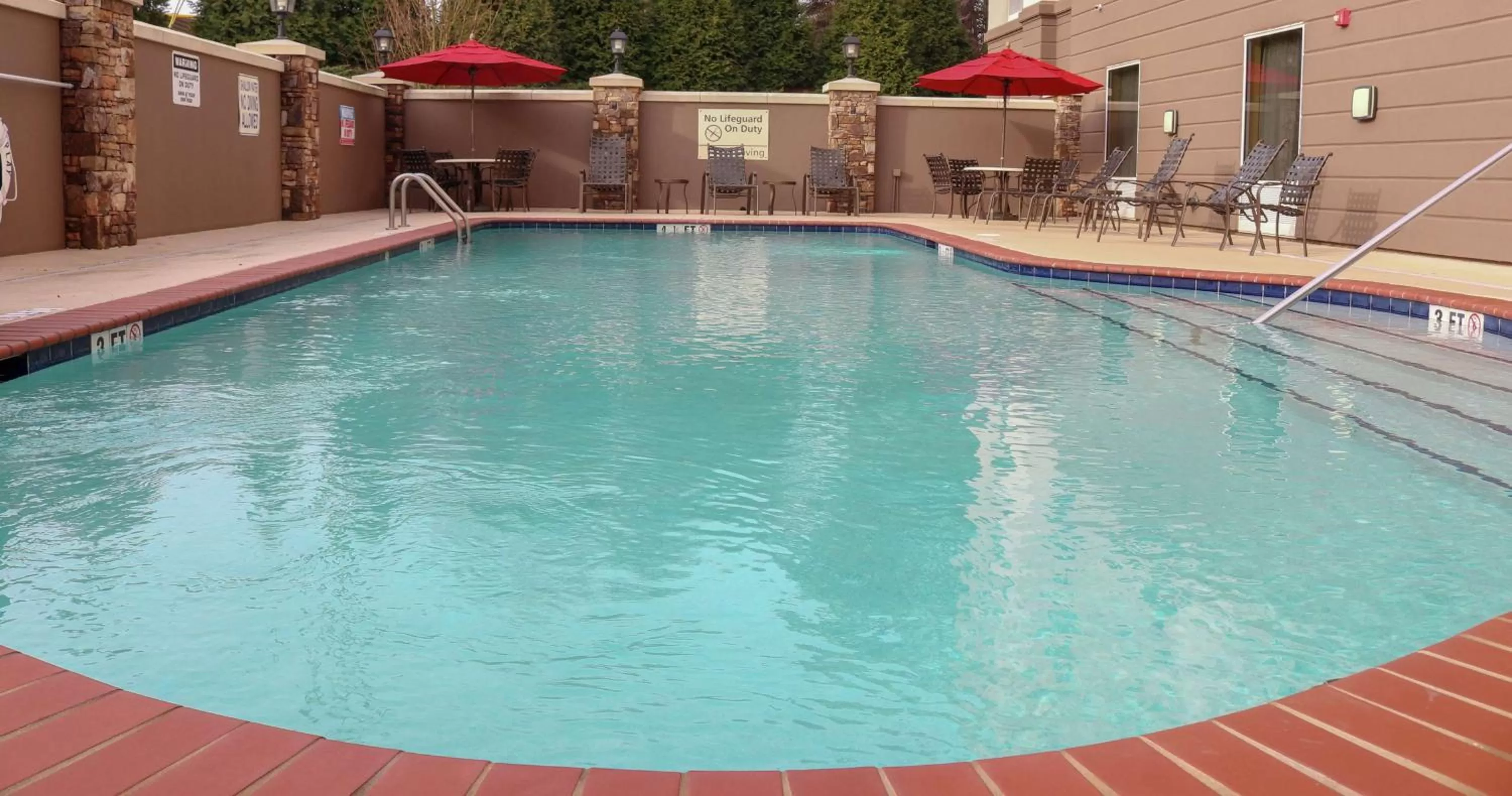 Pool view in Hampton Inn Lincolnton