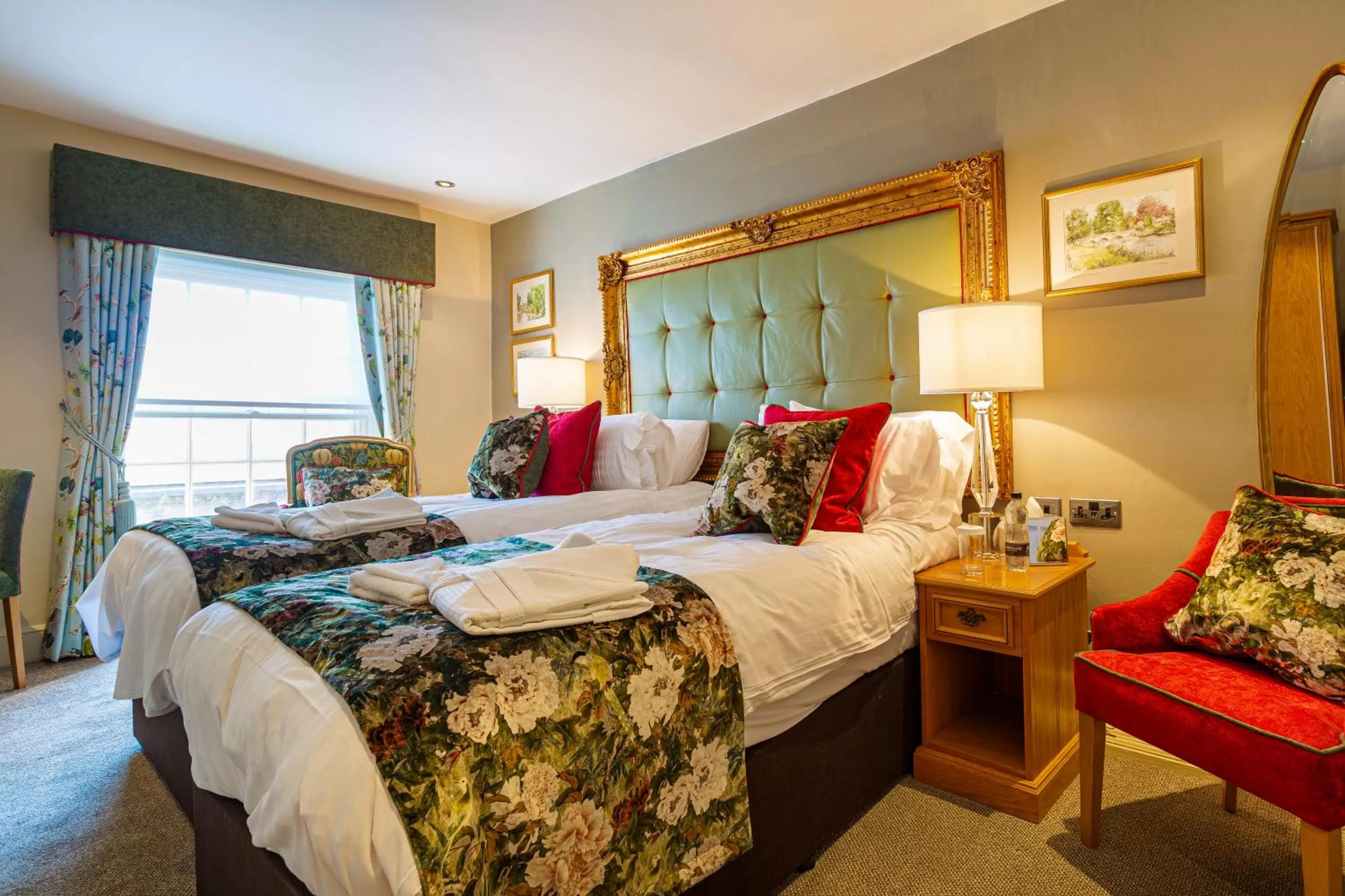 Bedroom, Bed in The Rutland Arms Hotel, Bakewell, Derbyshire - The Coaching Inn Group