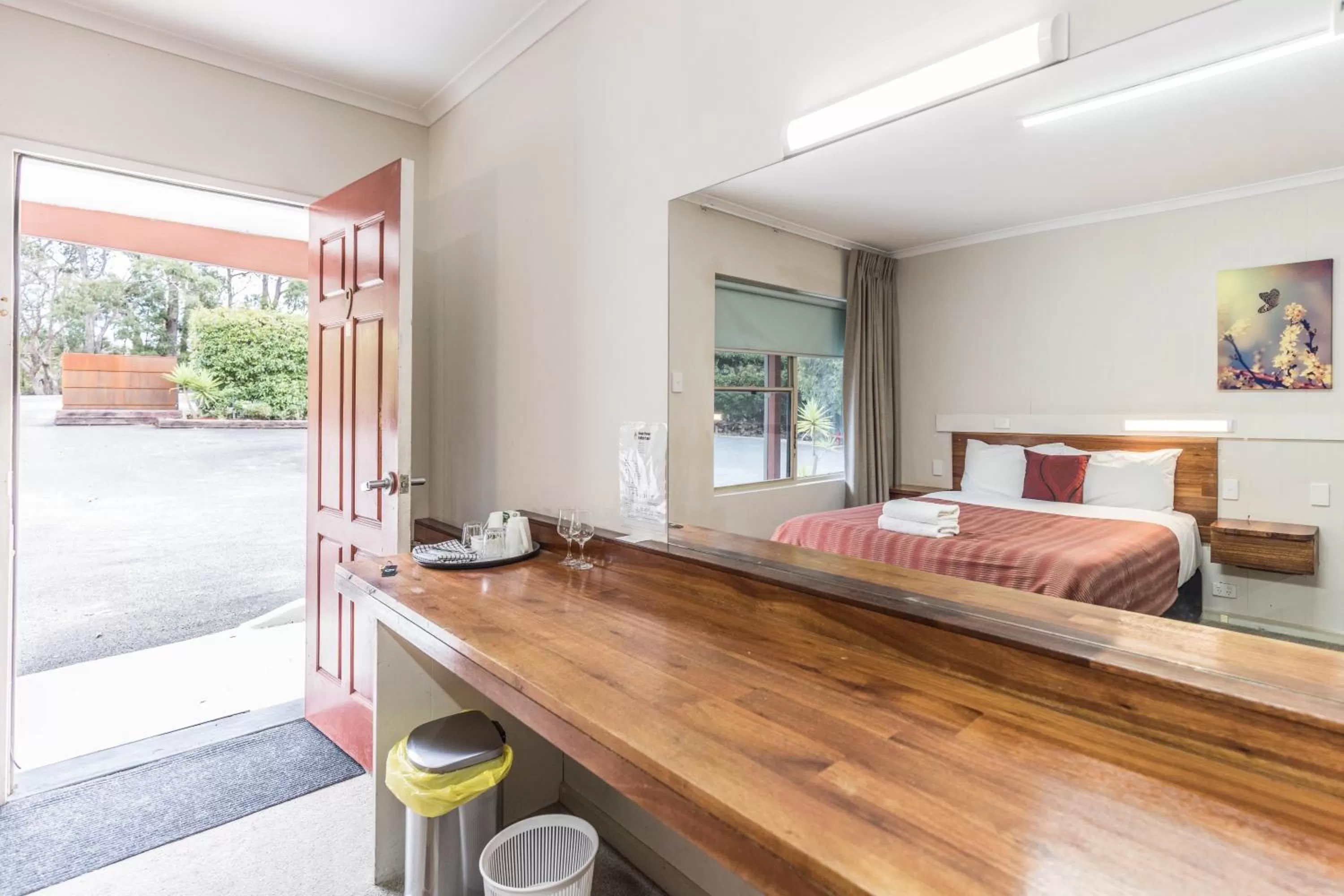 Bed in Black Forest Motel