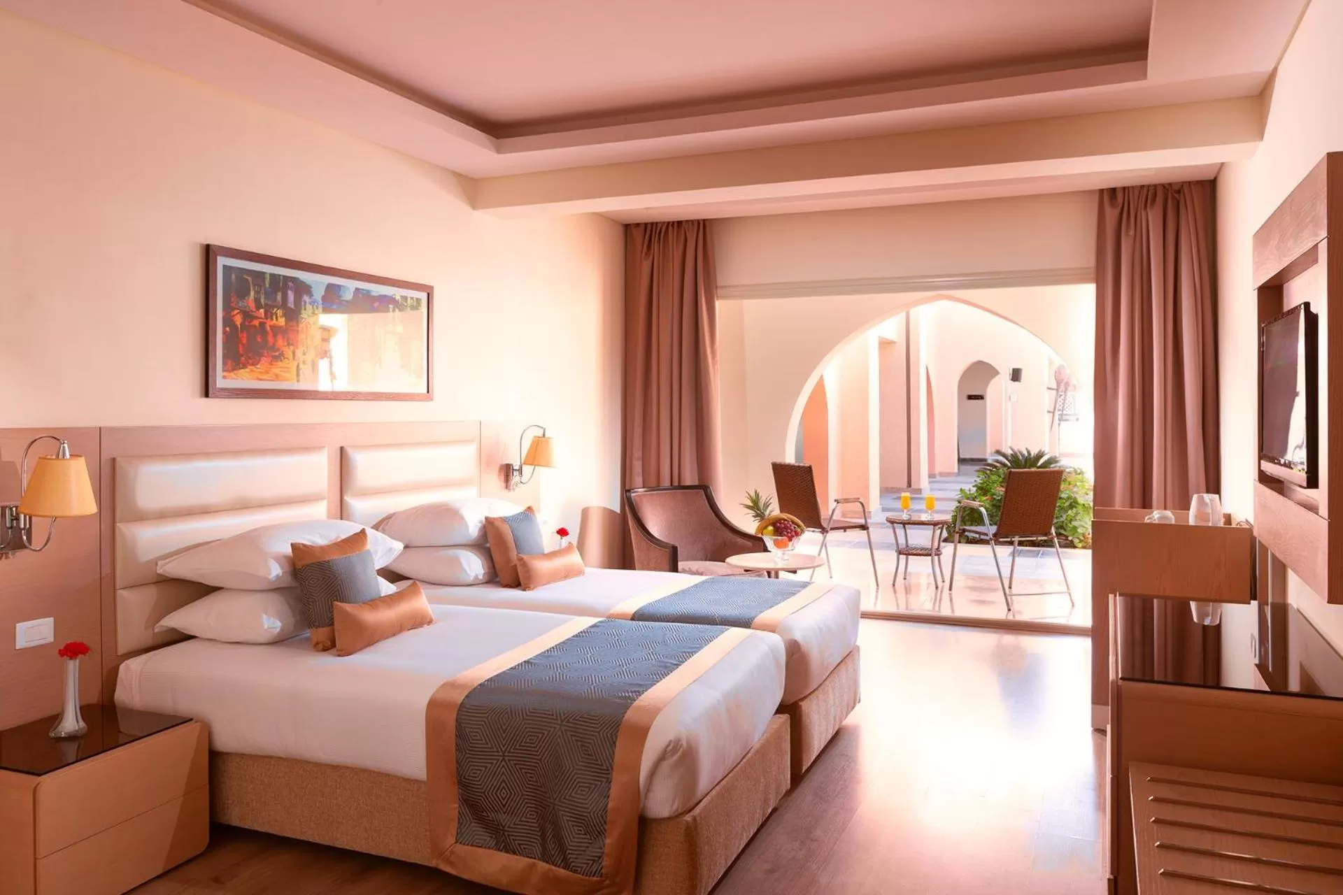 Bedroom, Bed in Pickalbatros Alf Leila Wa Leila Resort - Neverland Hurghada