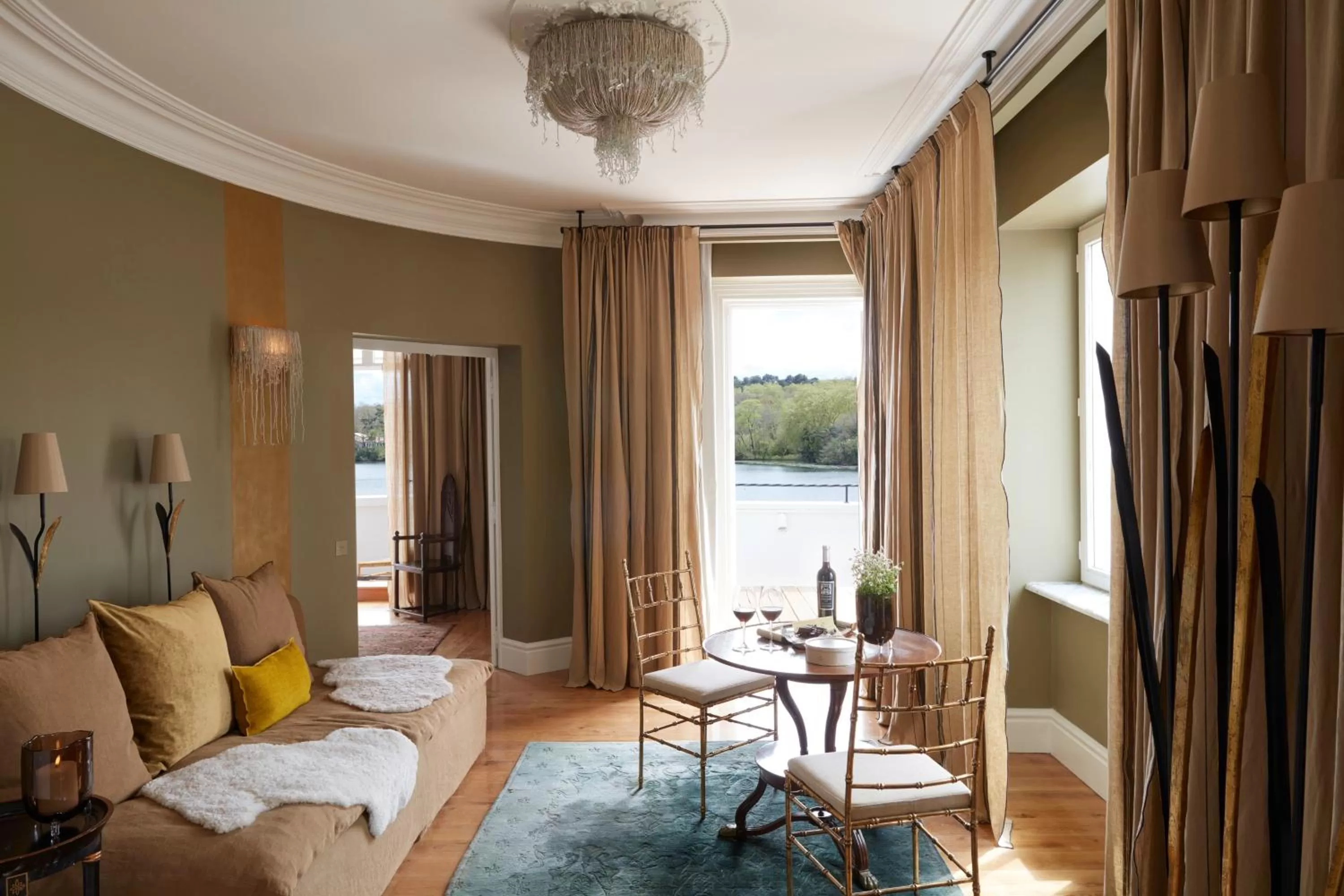 Living room, Bed in Brindos, Lac & Château - Relais & Châteaux - Anglet Biarritz