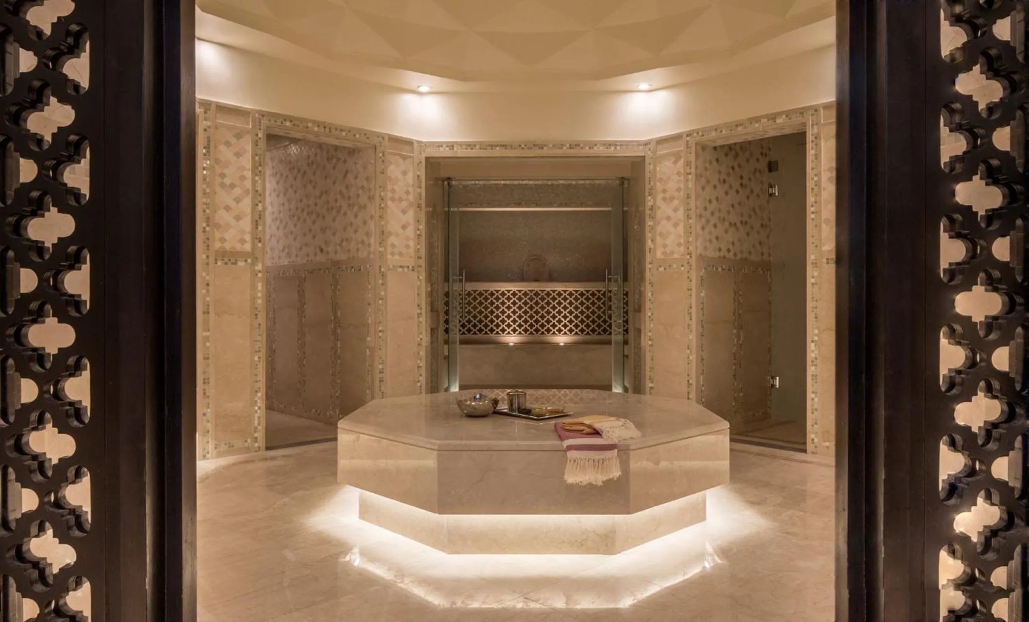 Steam room in Four Seasons Hotel Tunis